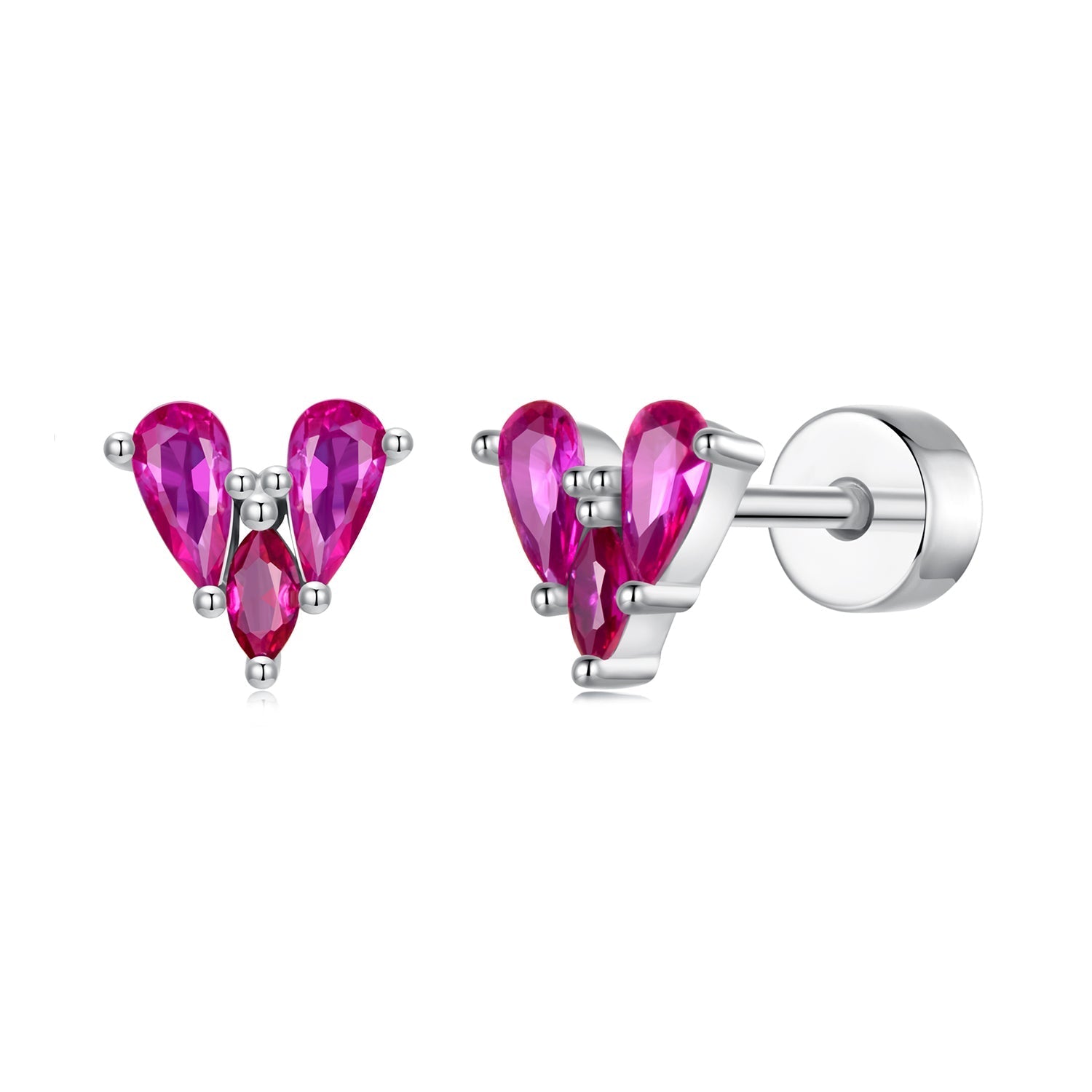 925 Sterling Silver Earrings with Pavé Setting CZ DestGlow