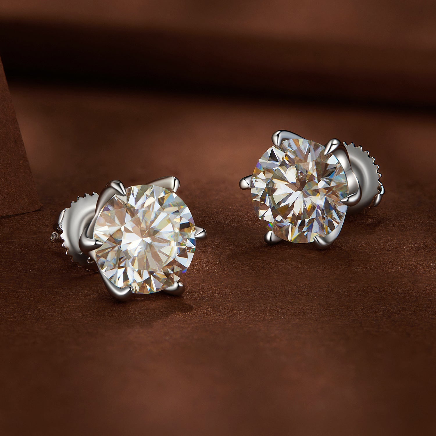 S925 Sterling Silver 2.00 Carat Moissanite Earrings for Women DestGlow