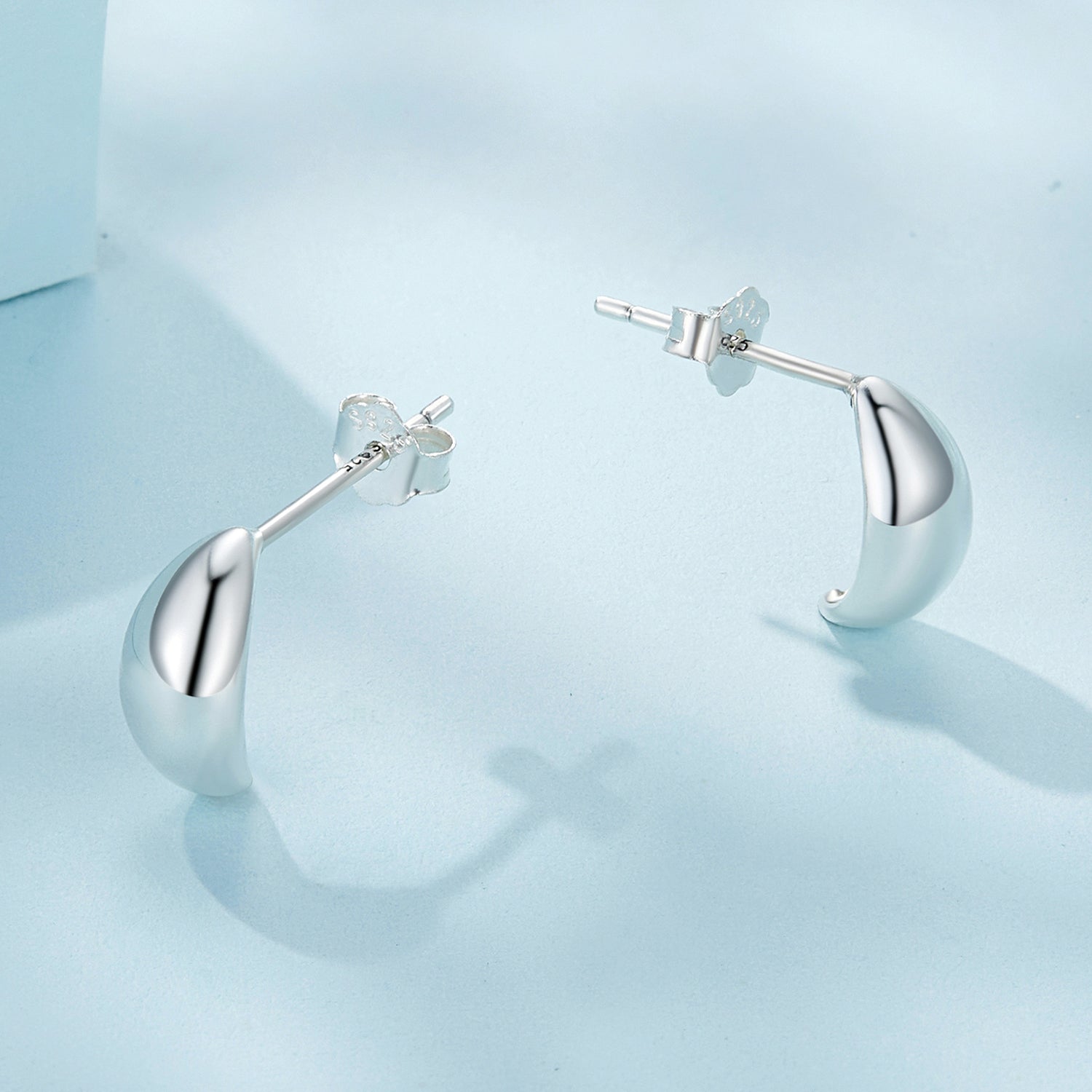925 Sterling Silver Earrings, Size 10*5mm - Oxidized Silver for Women DestGlow