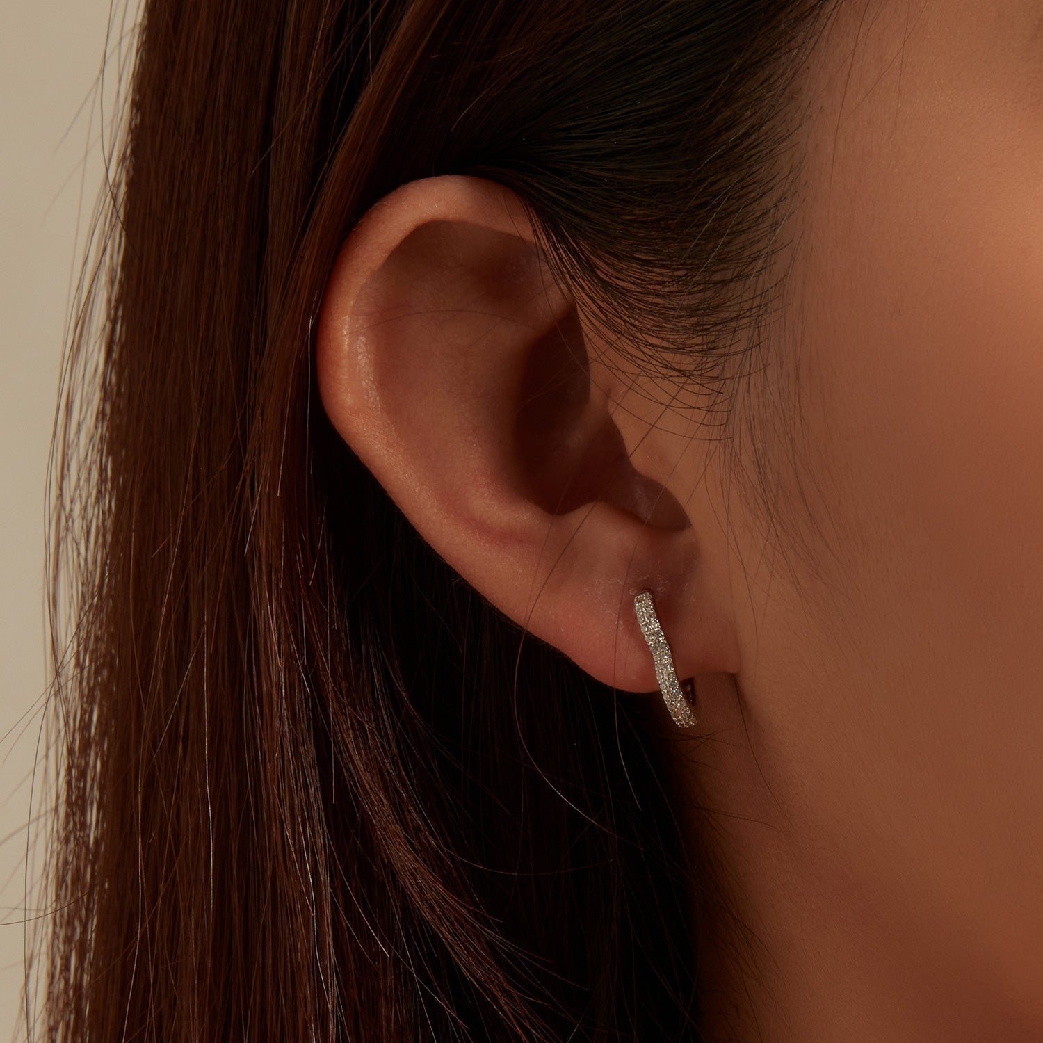 925 Sterling Silver Earrings with Cubic Zirconia in Platinum Finish DestGlow