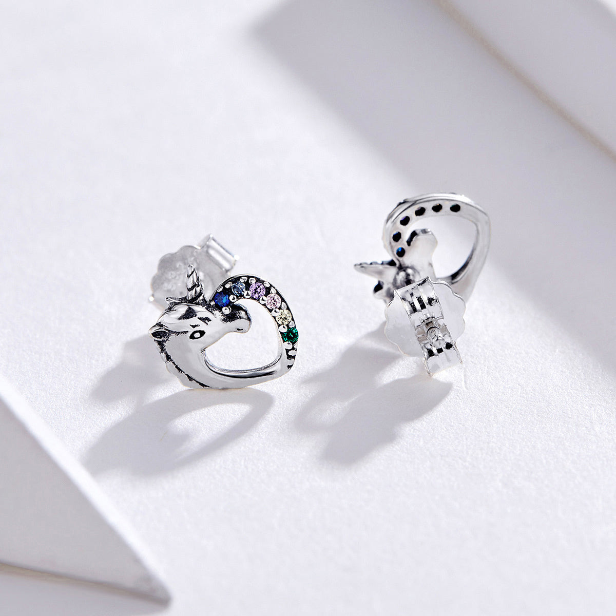 925 Sterling Silver Earrings with Oxidized Finish and Pavé Setting DestGlow