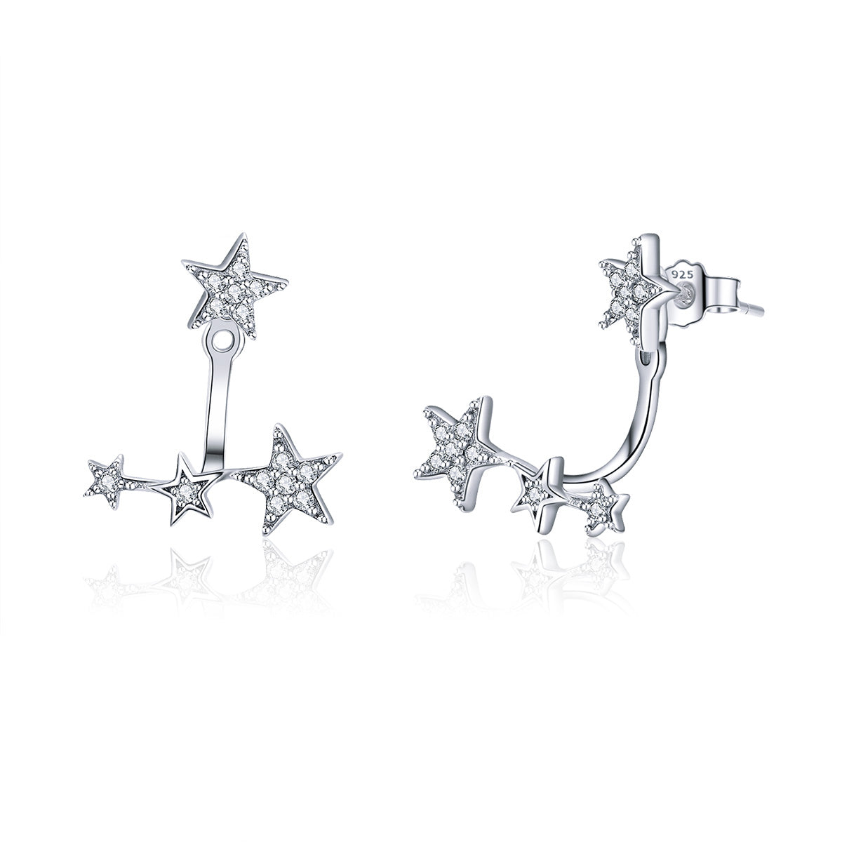 925 Sterling Silver Pavé Setting Earrings for Women DestGlow