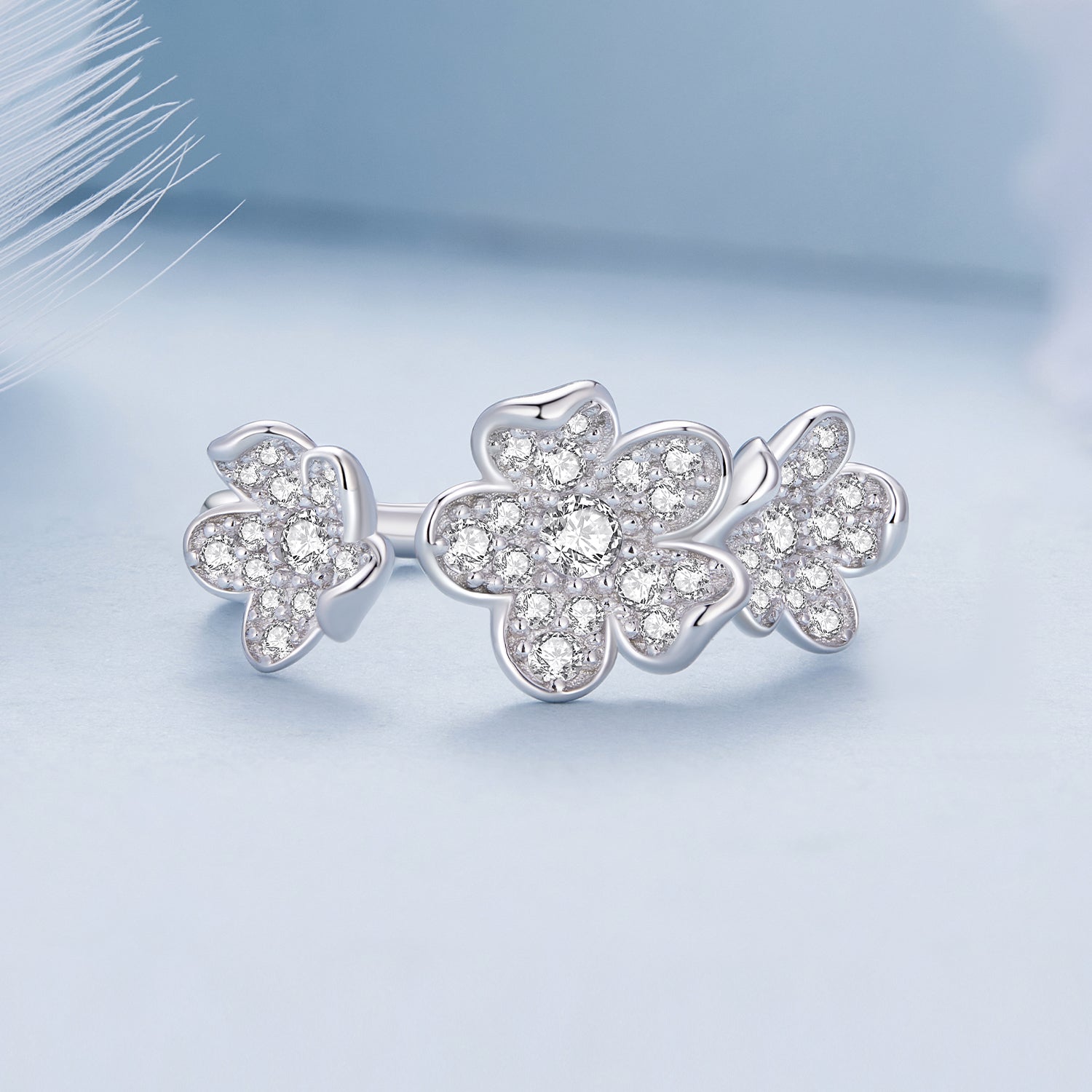 S925 Sterling Silver Pavé Setting CZ Ring for Women DestGlow