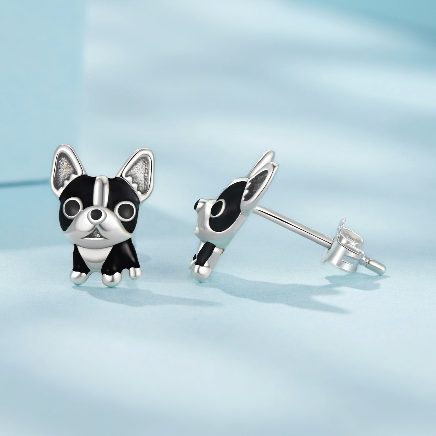 925 Sterling Silver Oxidized Enamel Earrings for Women DestGlow