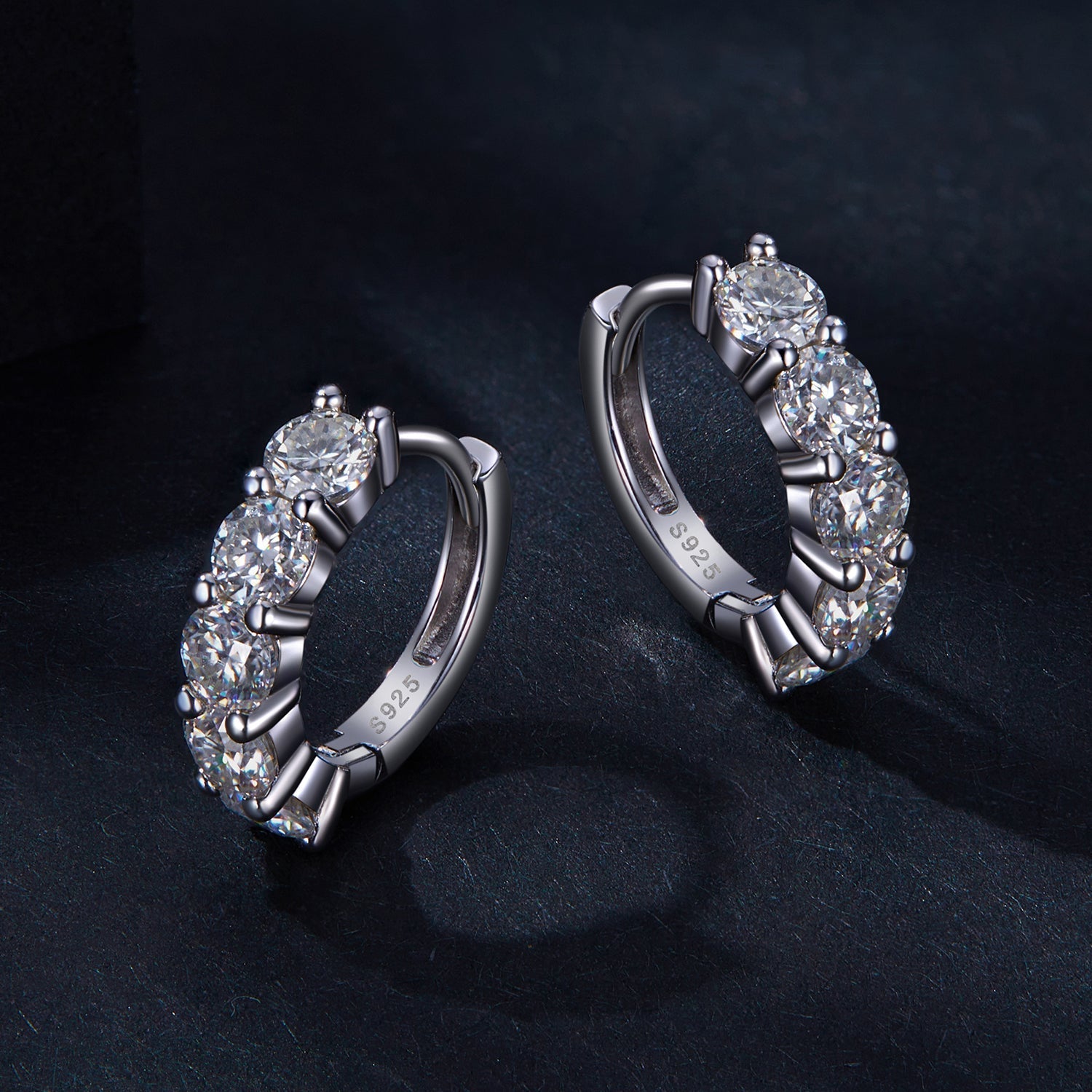 925 Sterling Silver 0.20 Carat Moissanite Earrings for Women DestGlow