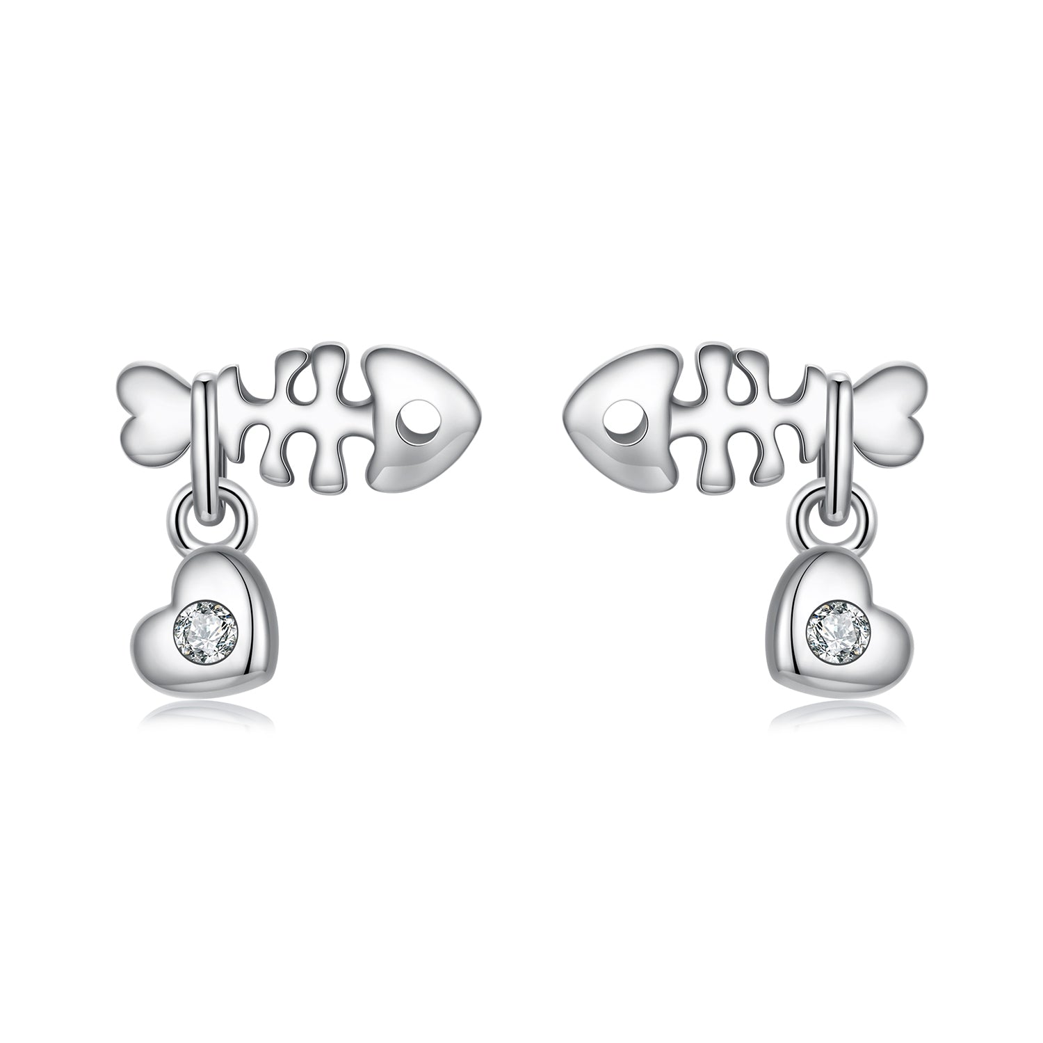 925 Sterling Silver Earrings with Pavé Setting CZ in Oxidized Silver DestGlow