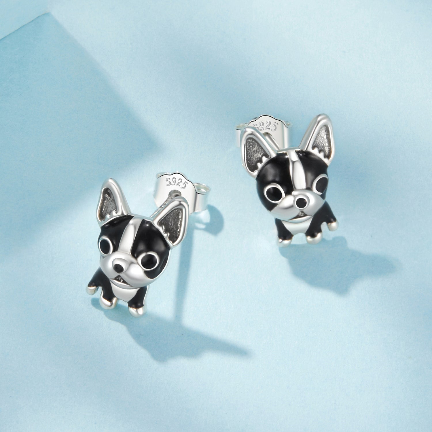 925 Sterling Silver Oxidized Enamel Earrings for Women DestGlow
