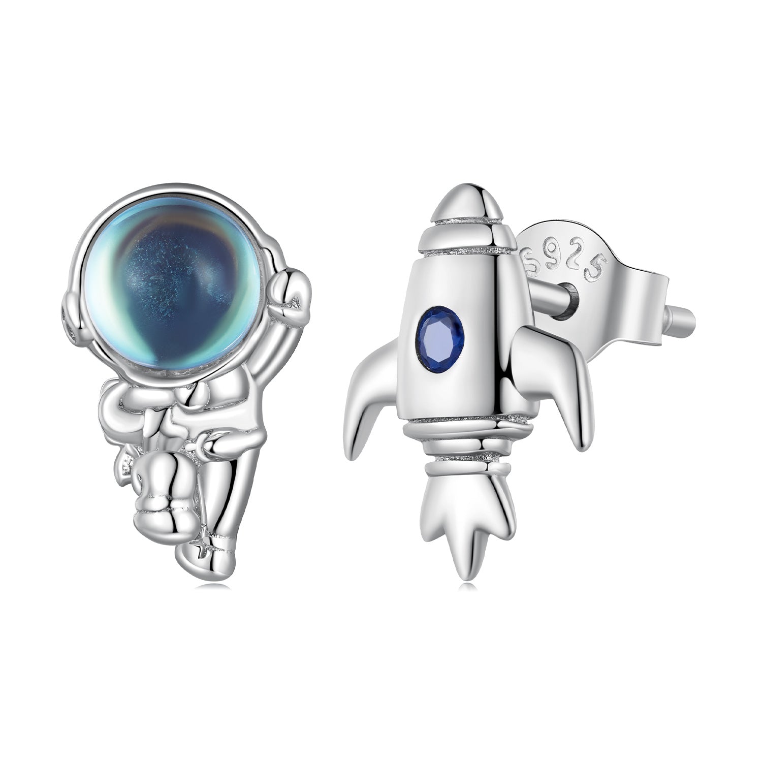 925 Sterling Silver Plated Moonstone Earrings with CZ for Women DestGlow