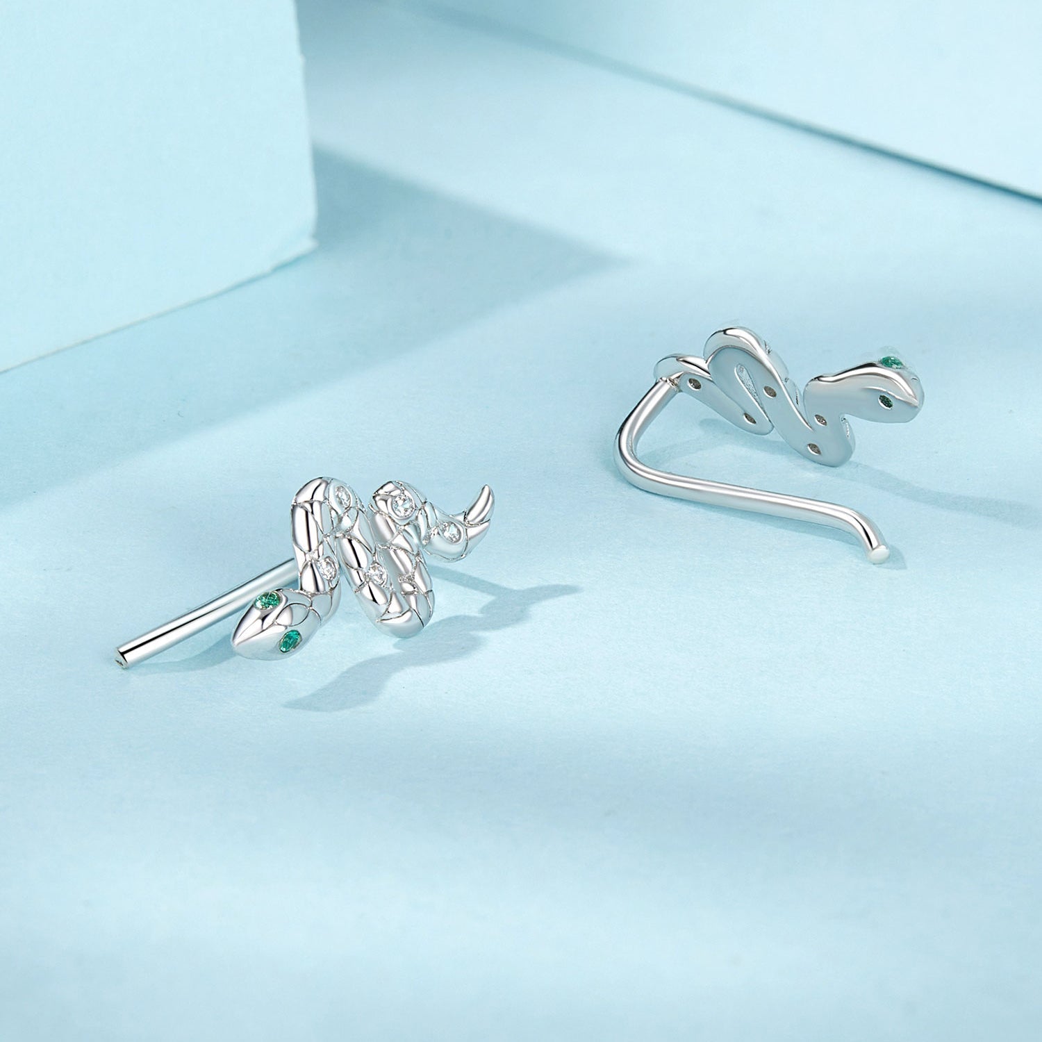 925 Sterling Silver Earrings with Pavé Setting and White Gold Plating for Women DestGlow