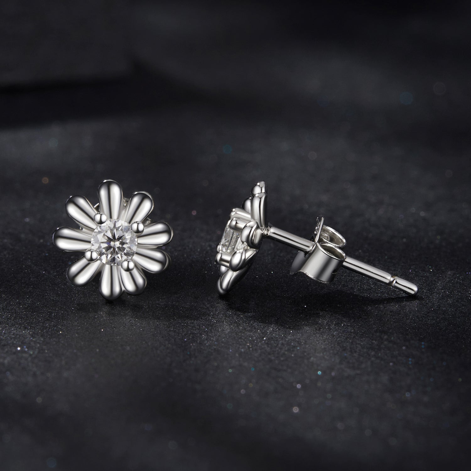 925 Sterling Silver Moissanite 0.3cm Earrings for Women DestGlow