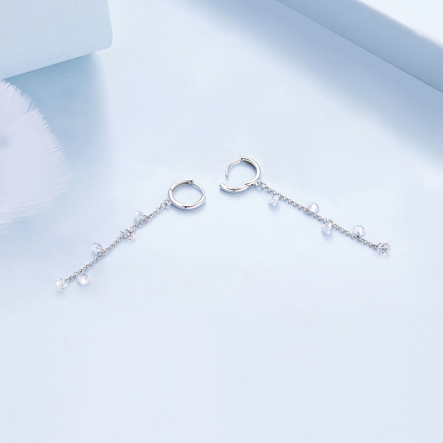 S925 Sterling Silver Pavé Setting CZ Earrings for Women DestGlow
