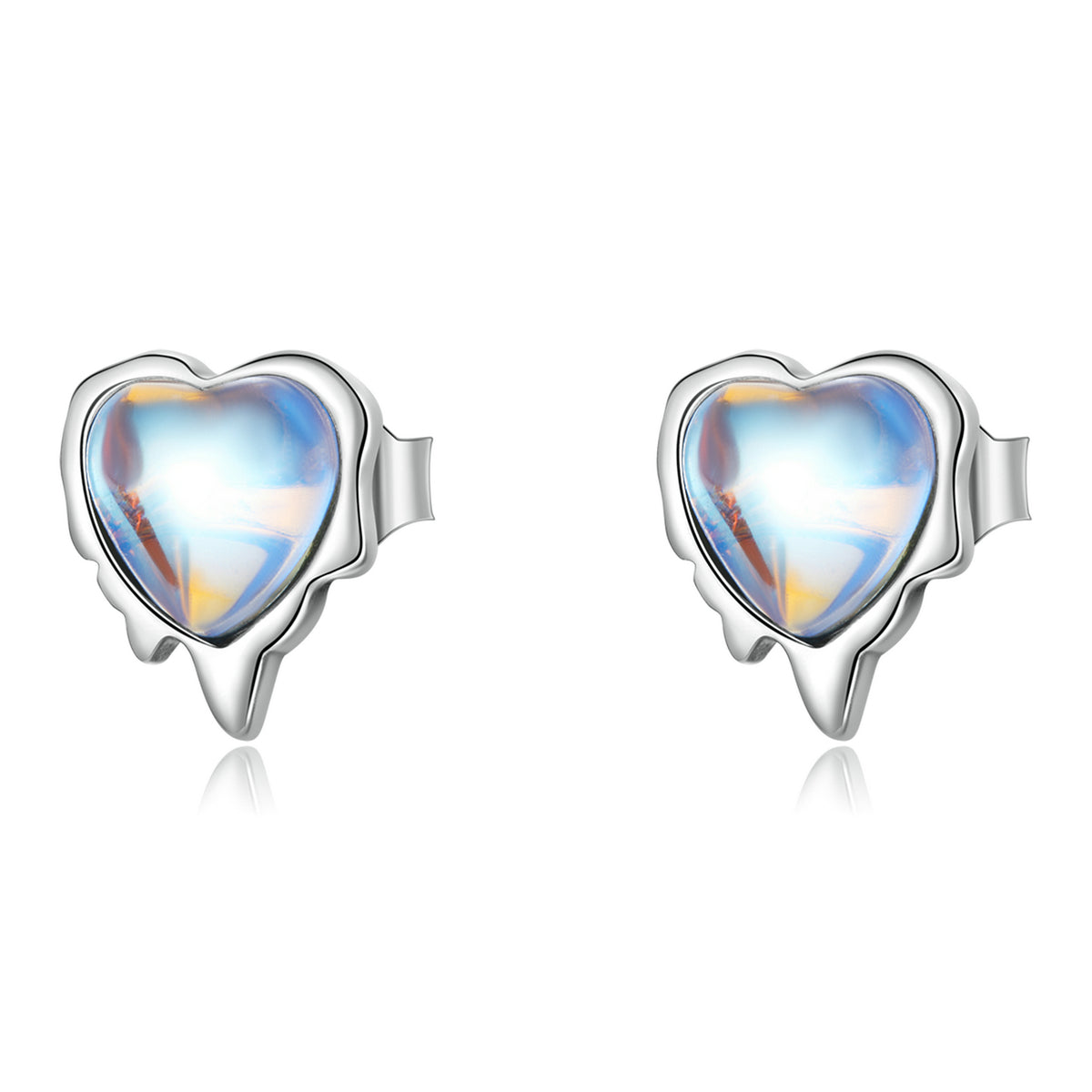 925 Sterling Silver Moonstone Earrings for Women DestGlow