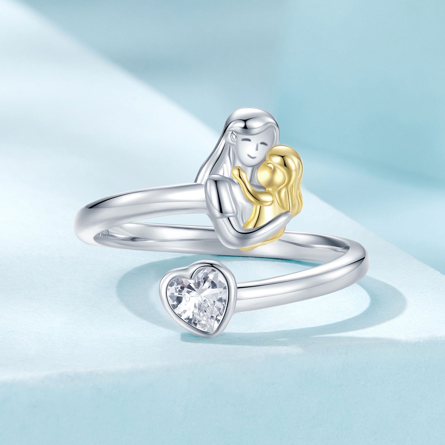 925 Sterling Silver White Gold Plated Ring with CZ - 3mm DestGlow