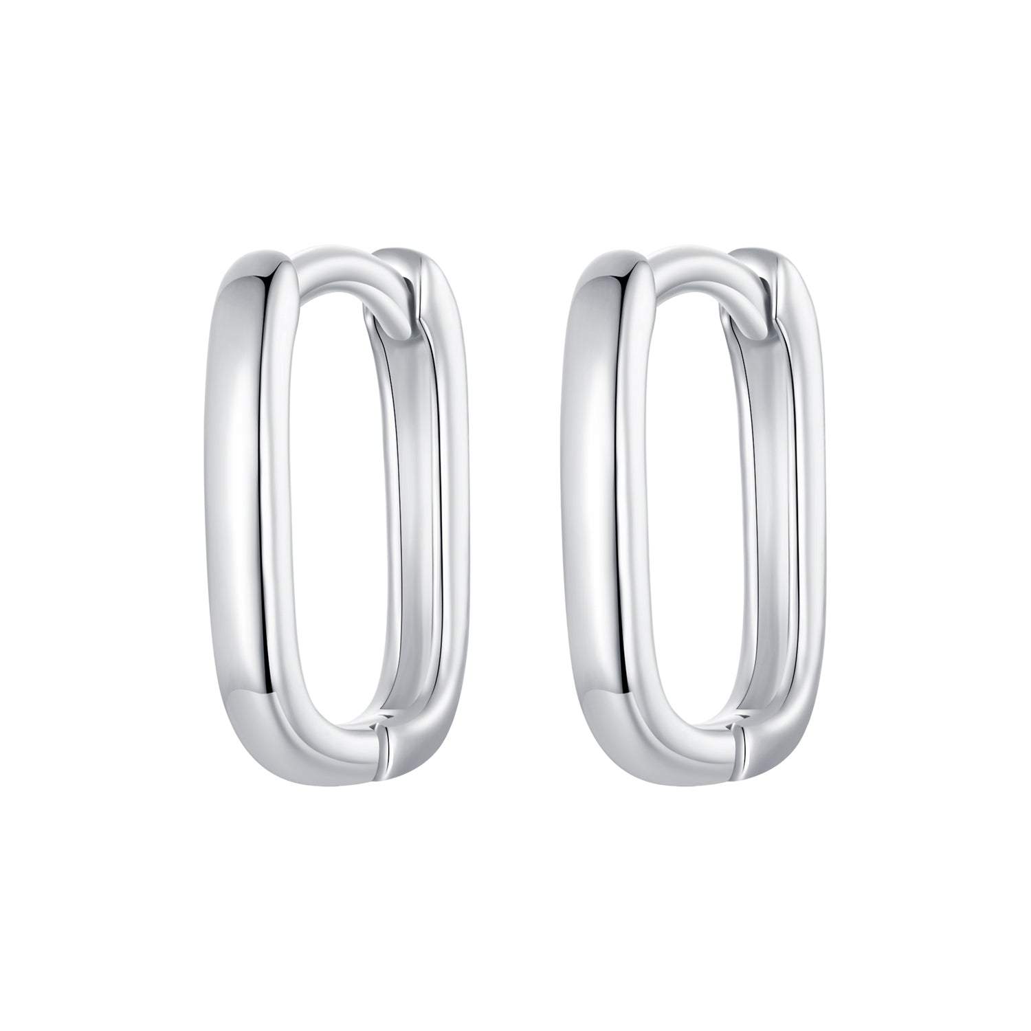 925 Sterling Silver Earrings 10*2mm with White Gold Plating for Women DestGlow