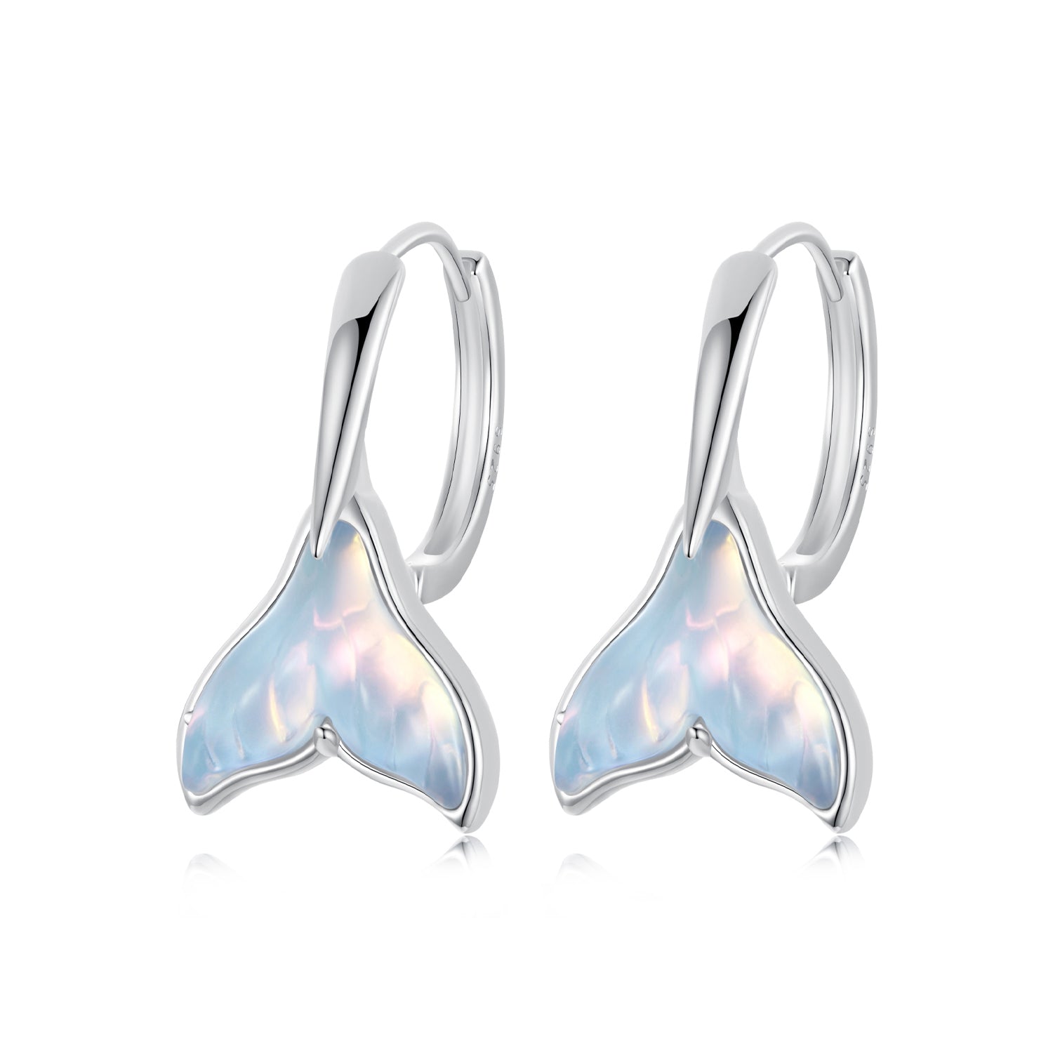 925 Sterling Silver Transparent Glass Earrings for Women DestGlow