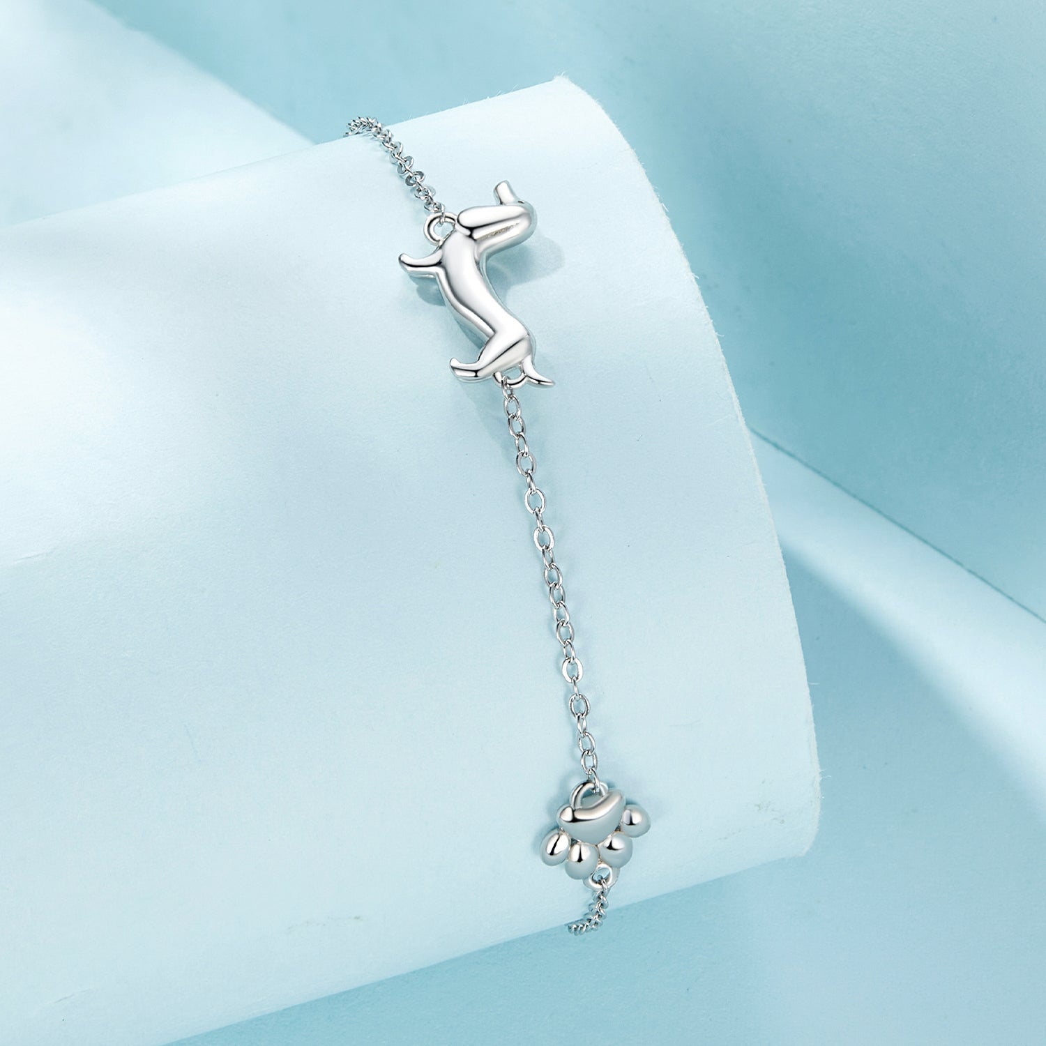 925 Sterling Silver Plated Platinum 150mm+60mm Bracelet for Women DestGlow
