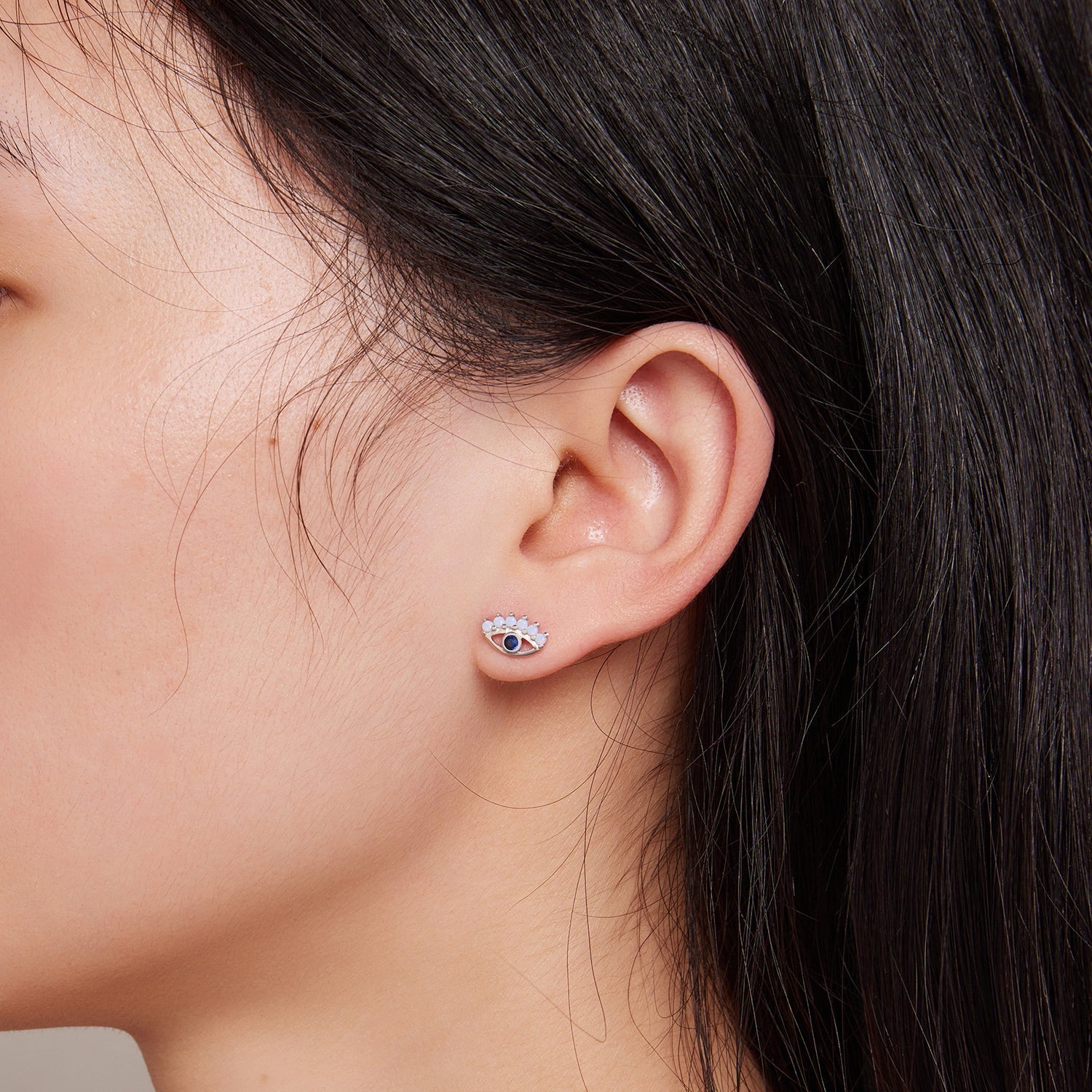 925 Sterling Silver Plated Platinum Opal Earrings for Women DestGlow