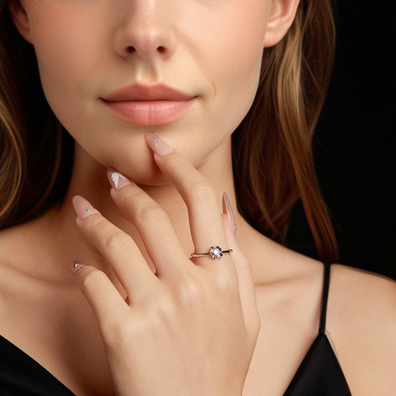 925 Sterling Silver Moissanite Ring Size E for Women DestGlow