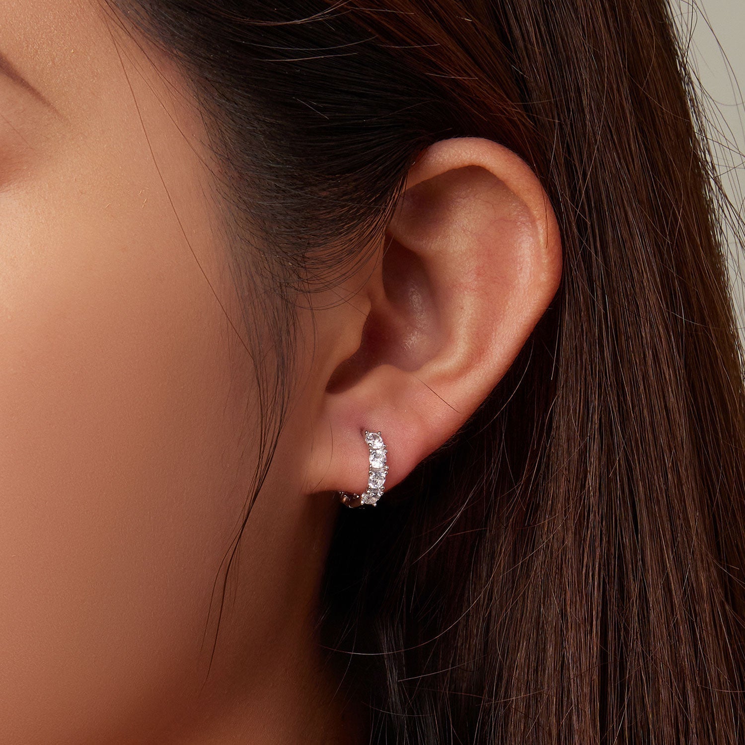 925 Sterling Silver Earrings with Pavé Setting CZ for Women DestGlow