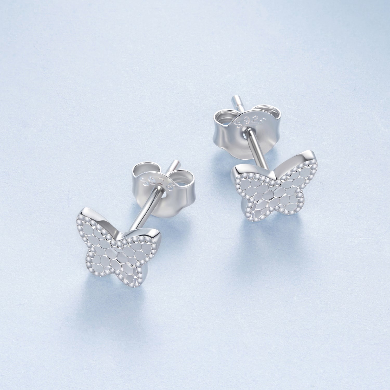 925 Sterling Silver Earrings with Plated White Gold for Women DestGlow