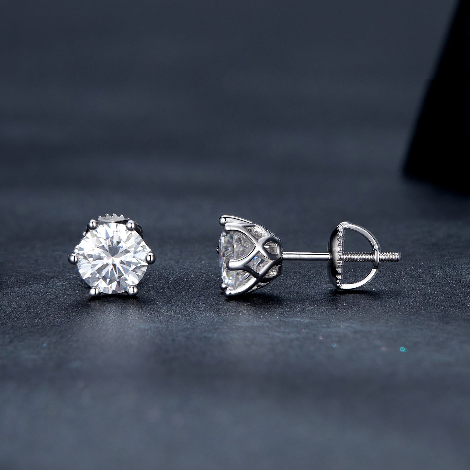 925 Sterling Silver Moissanite Earrings for Women DestGlow