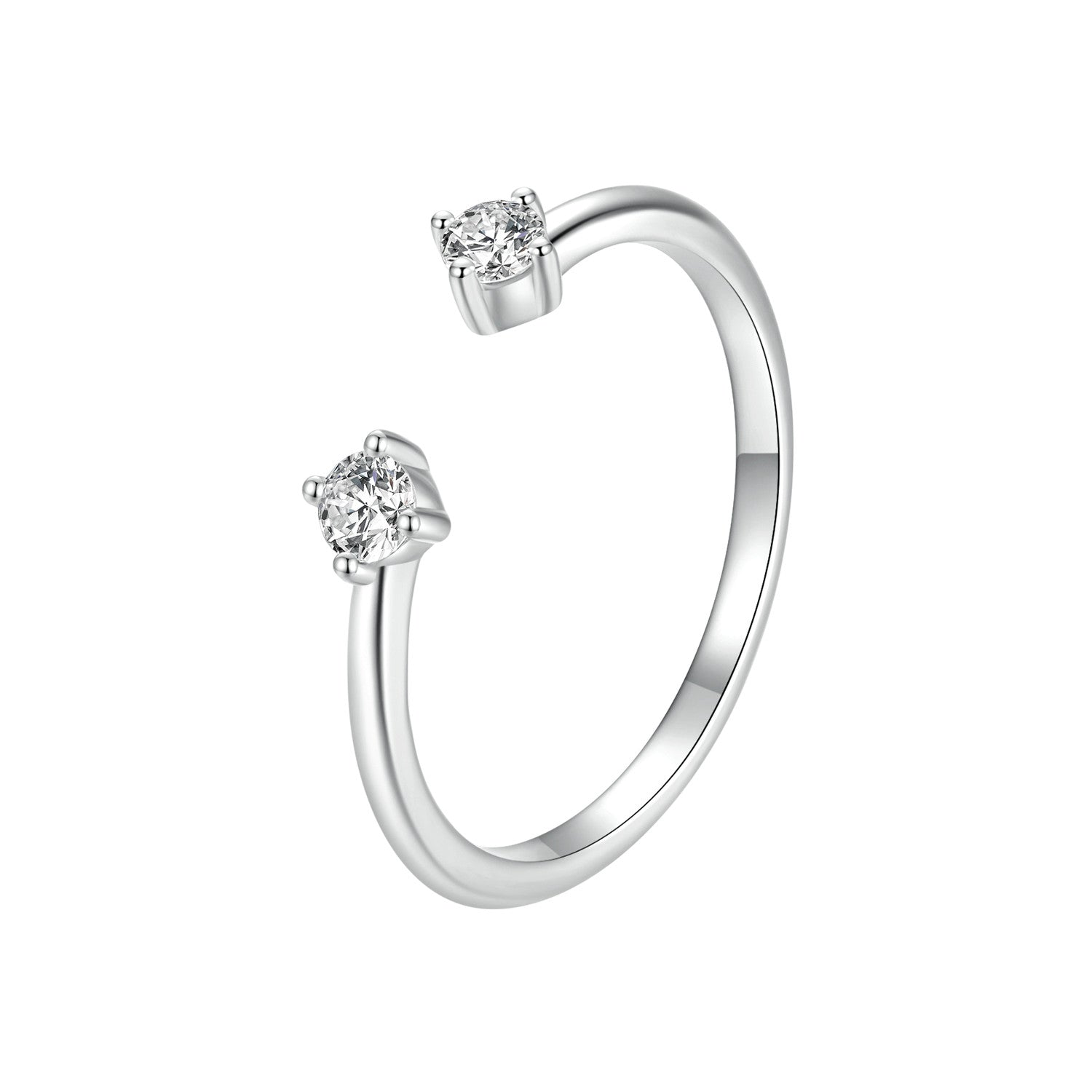 925 Sterling Silver Moissanite Ring Size E for Women DestGlow