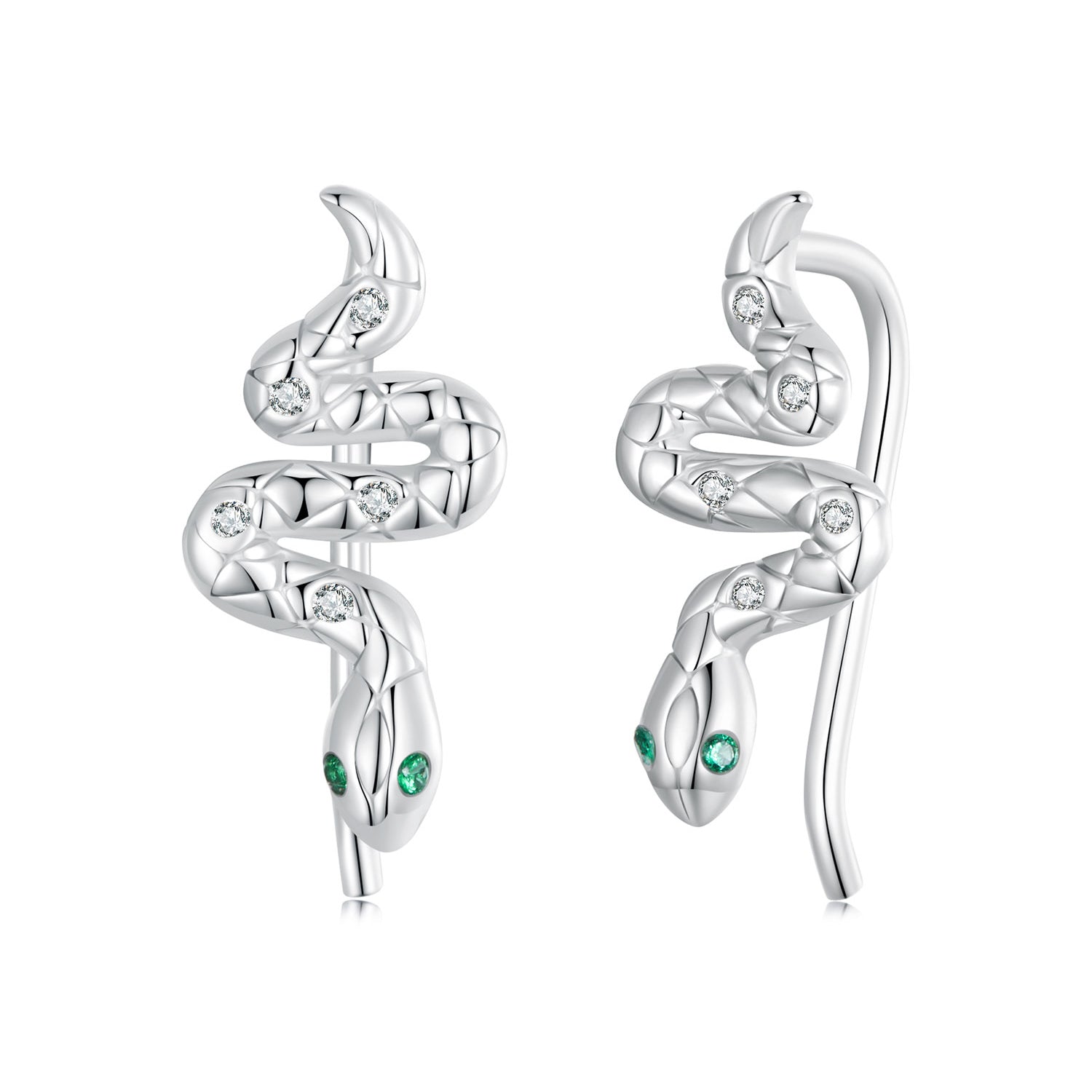 925 Sterling Silver Earrings with Pavé Setting and White Gold Plating for Women DestGlow