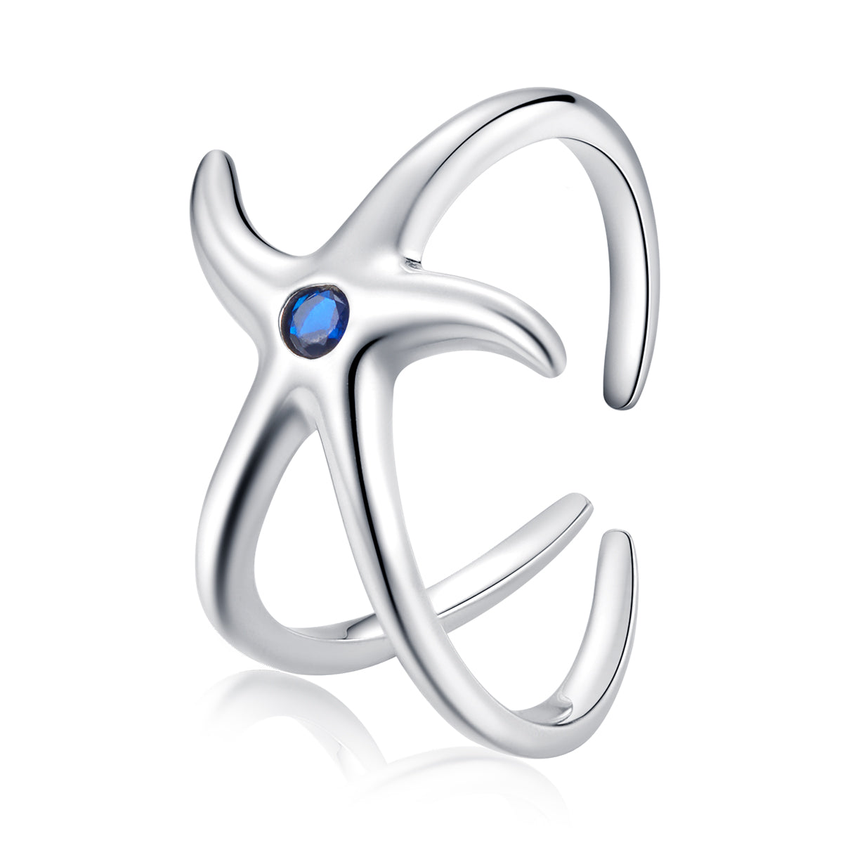 S925 Sterling Silver Oxidized Ring with Pavé Setting and CZ DestGlow