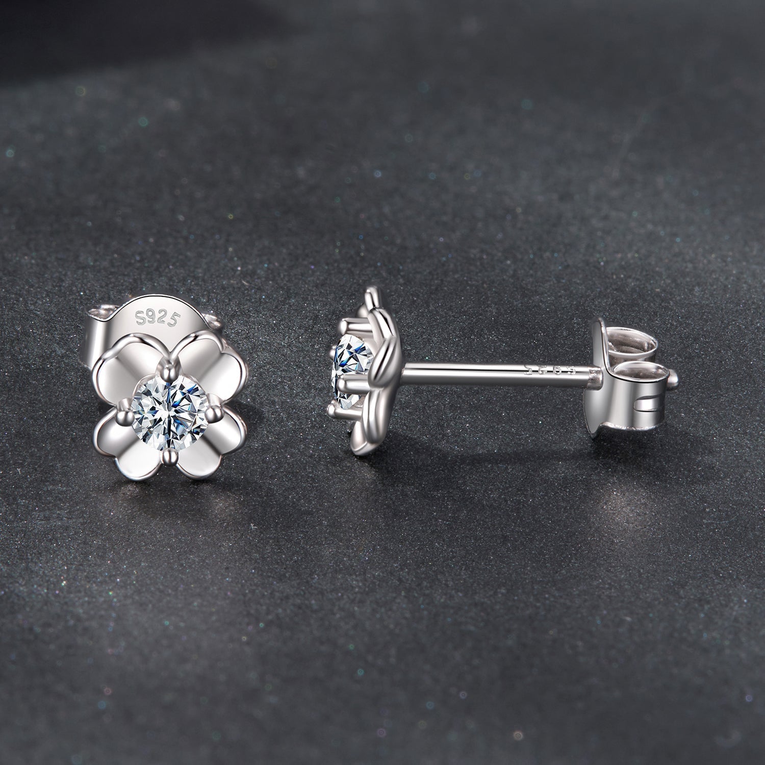 925 Sterling Silver Moissanite Earrings 0.6cm for Women DestGlow