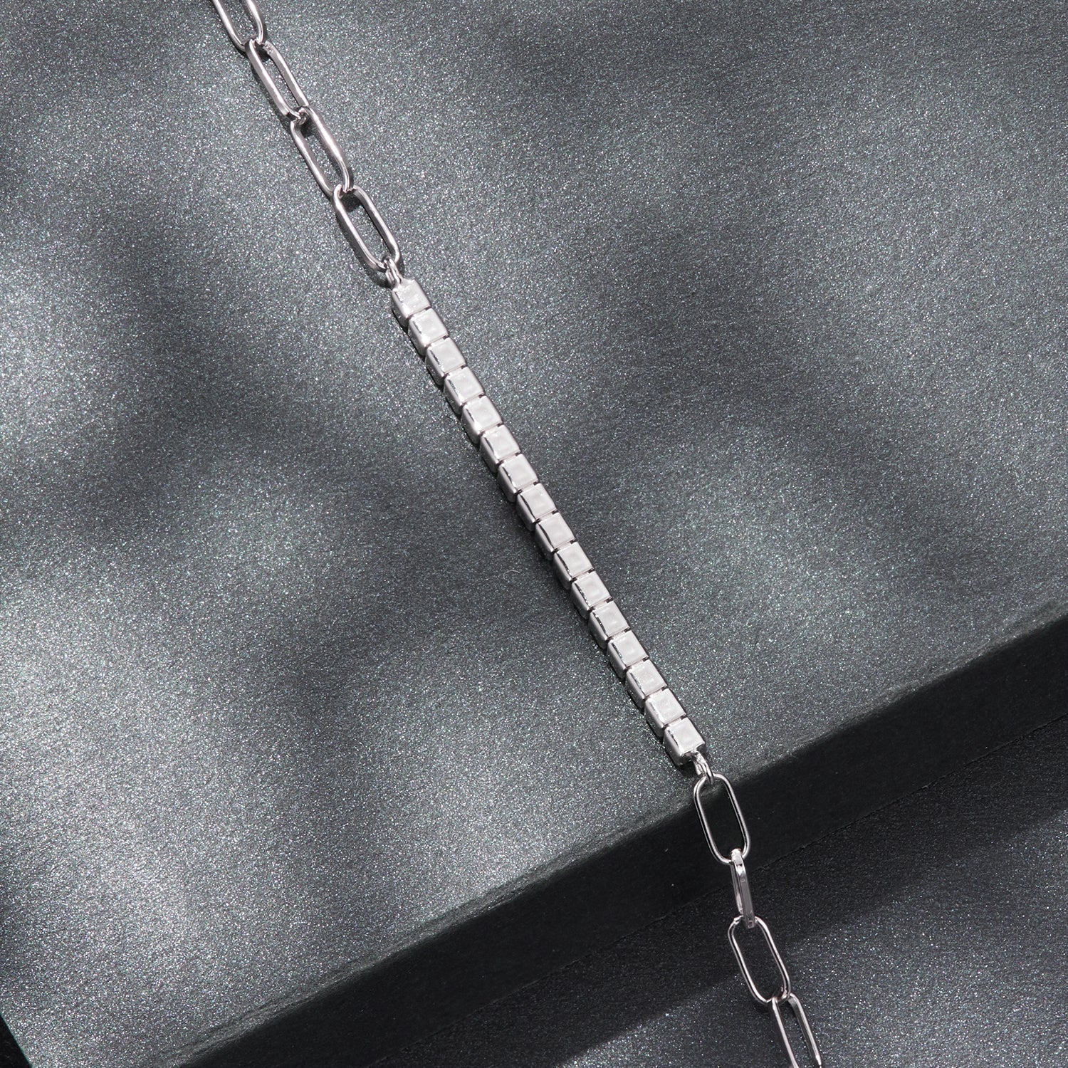 925 Sterling Silver + Moissanite White Gold 21cm Bracelet for Women DestGlow
