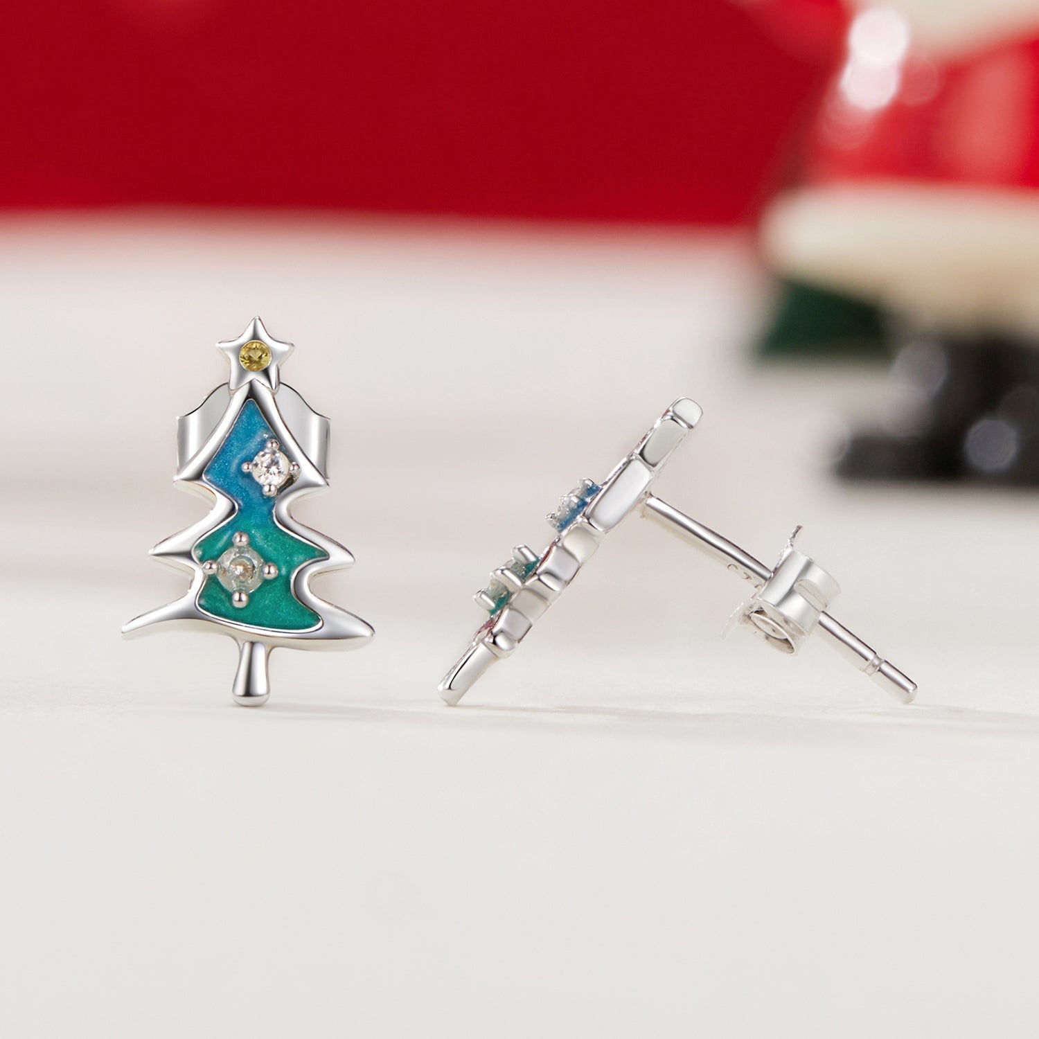 925 Sterling Silver Enamel Pavé CZ Earrings for Women DestGlow