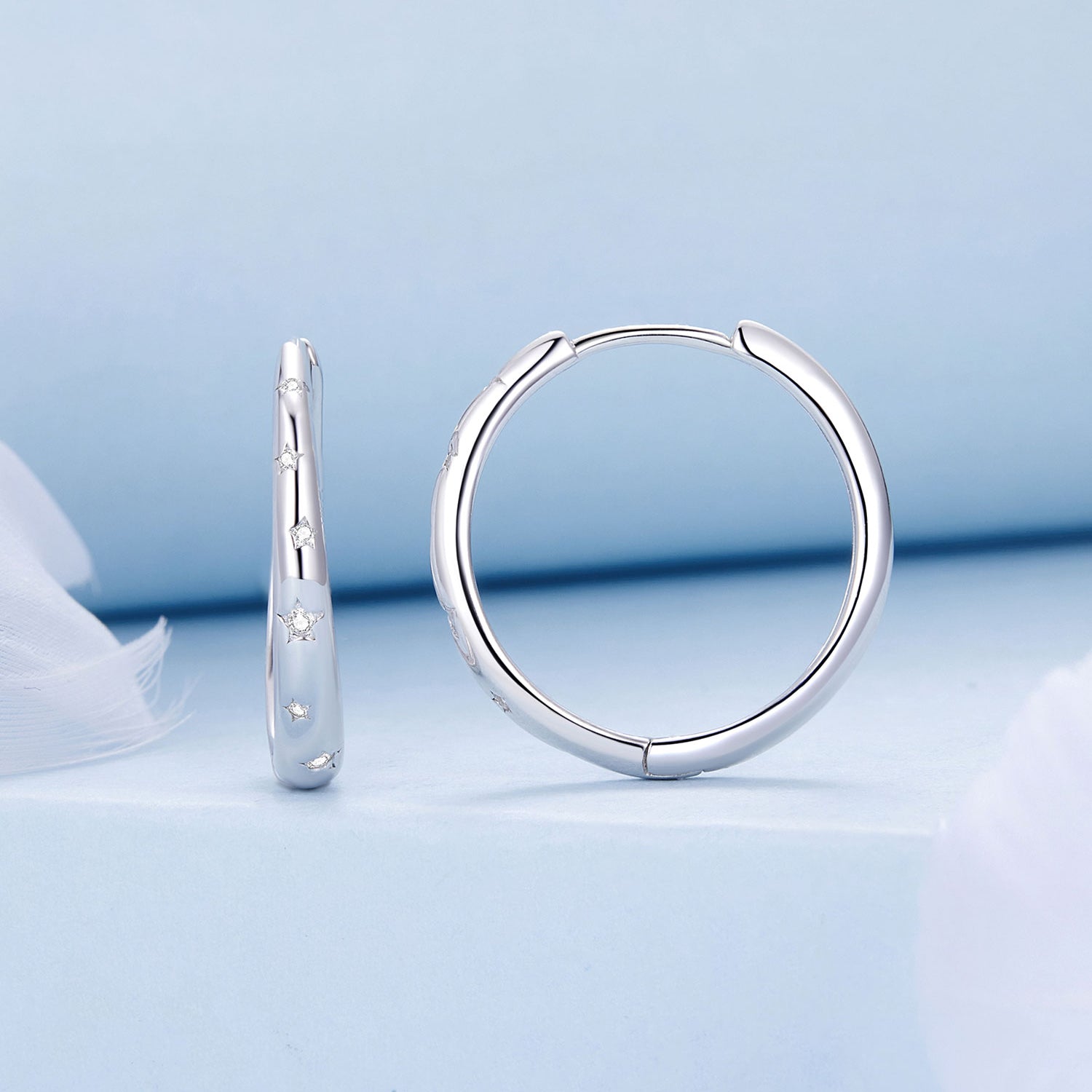 925 Sterling Silver Earrings with Pavé Setting CZ for Women DestGlow