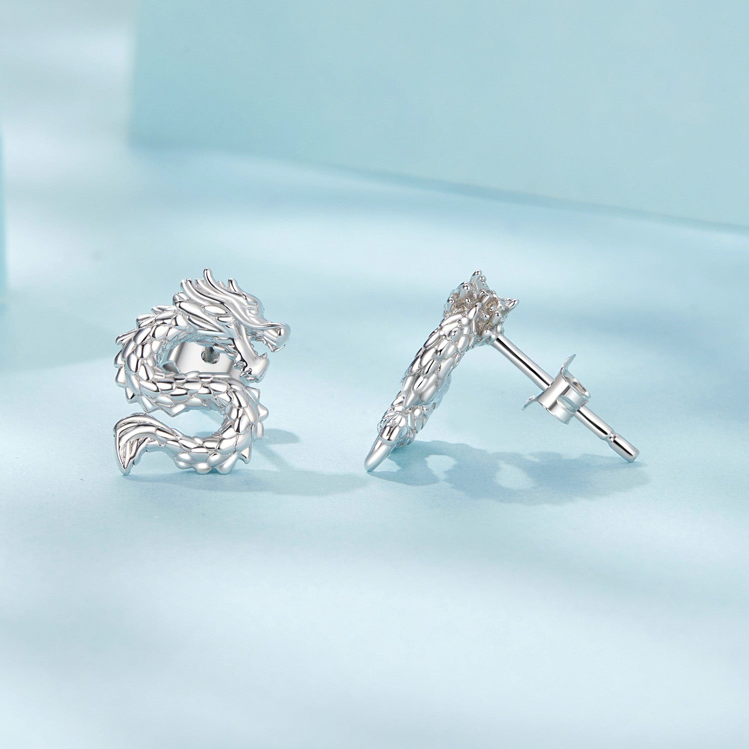 925 Sterling Silver Plated White Gold Earrings DestGlow