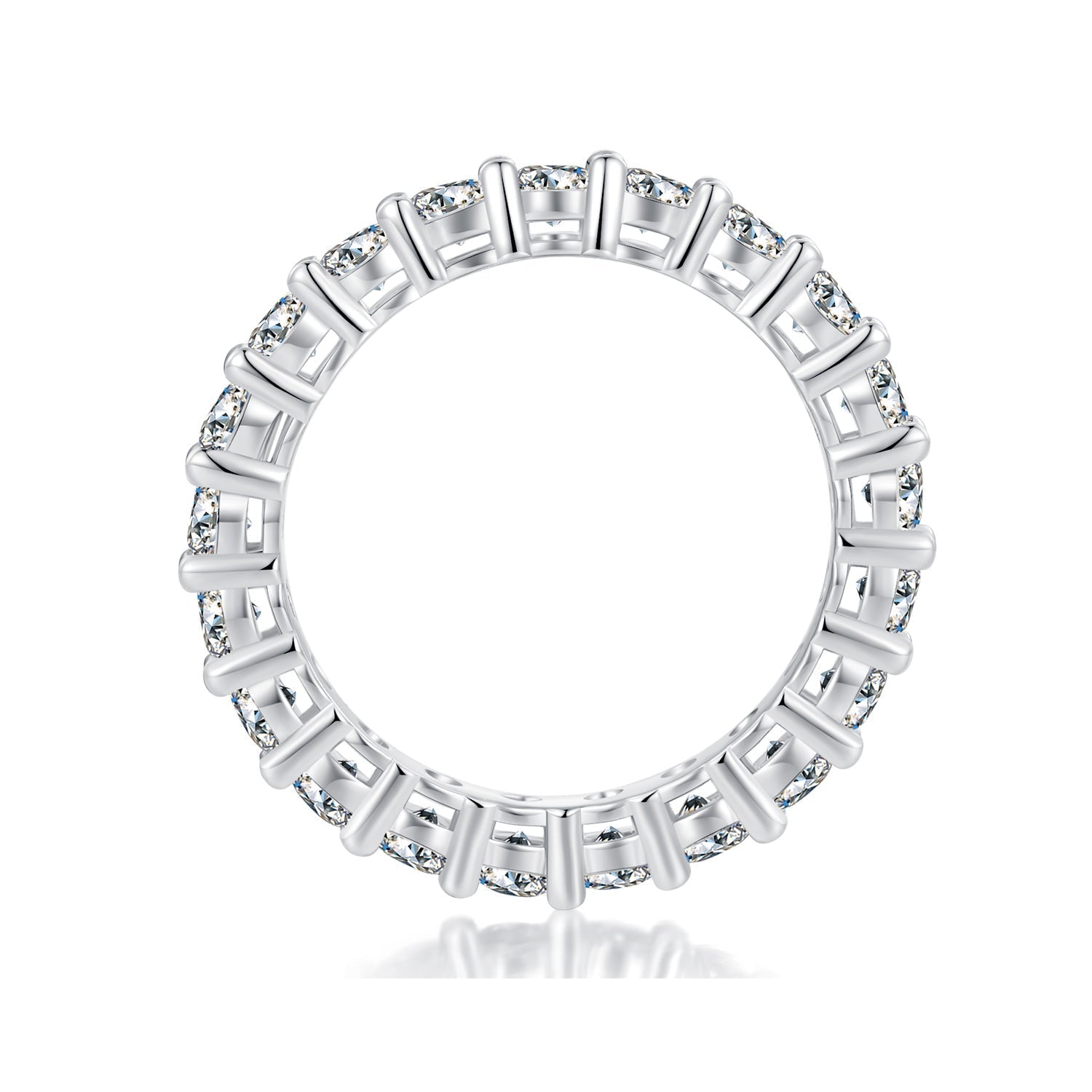 925 Sterling Silver Moissanite 0.1ct Ring Size 6 for Women DestGlow