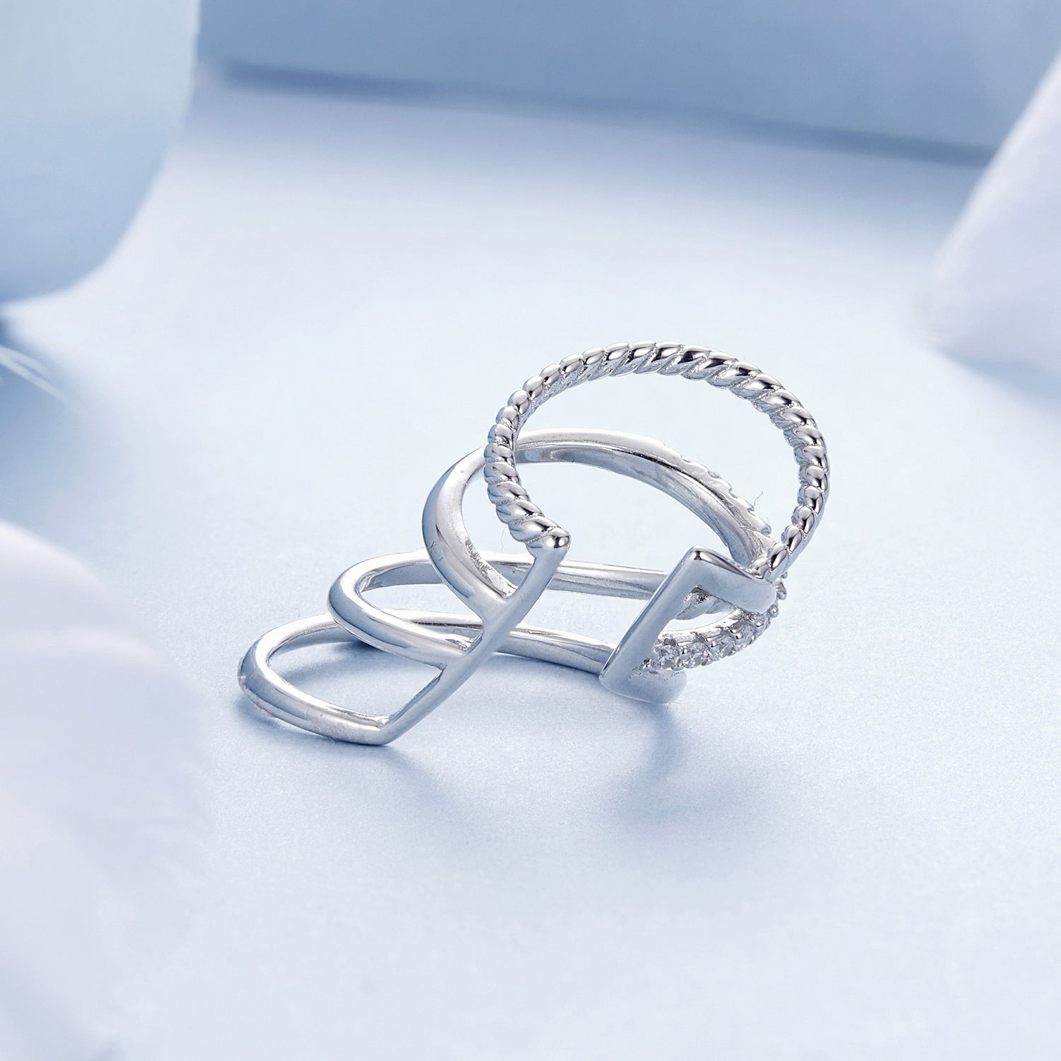 925 Sterling Silver Earrings with CZ and White Gold Plating DestGlow