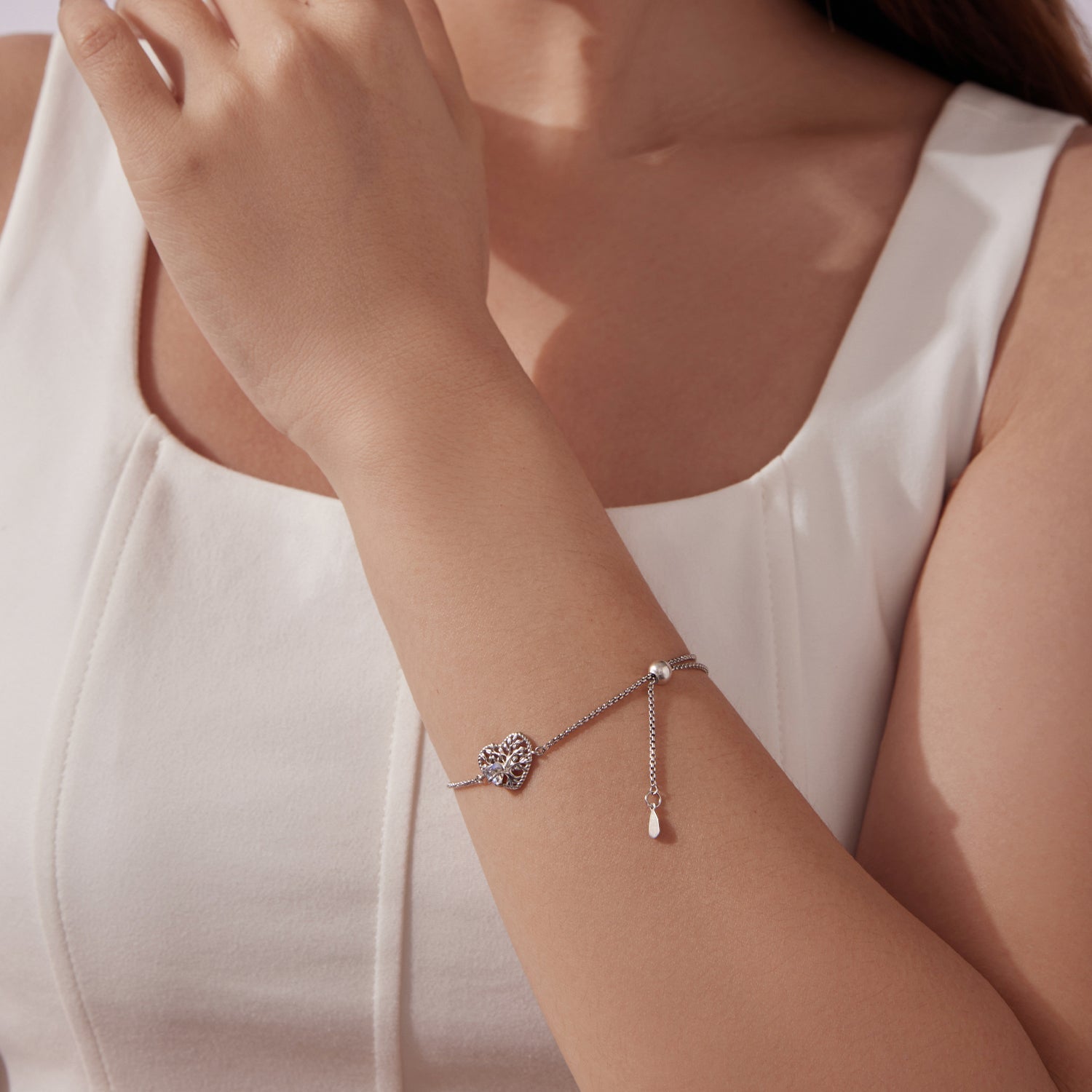 925 Sterling Silver Moonstone Bracelet for Women DestGlow