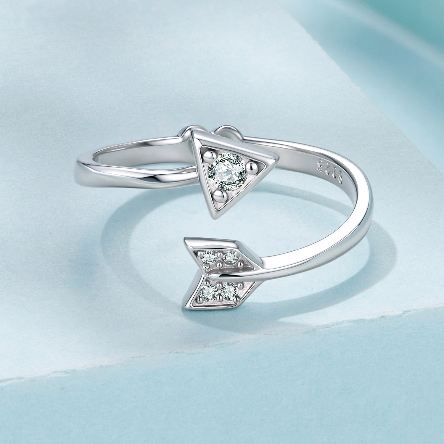 925 Sterling Silver White Gold Plated Pavé CZ Rings for Women DestGlow