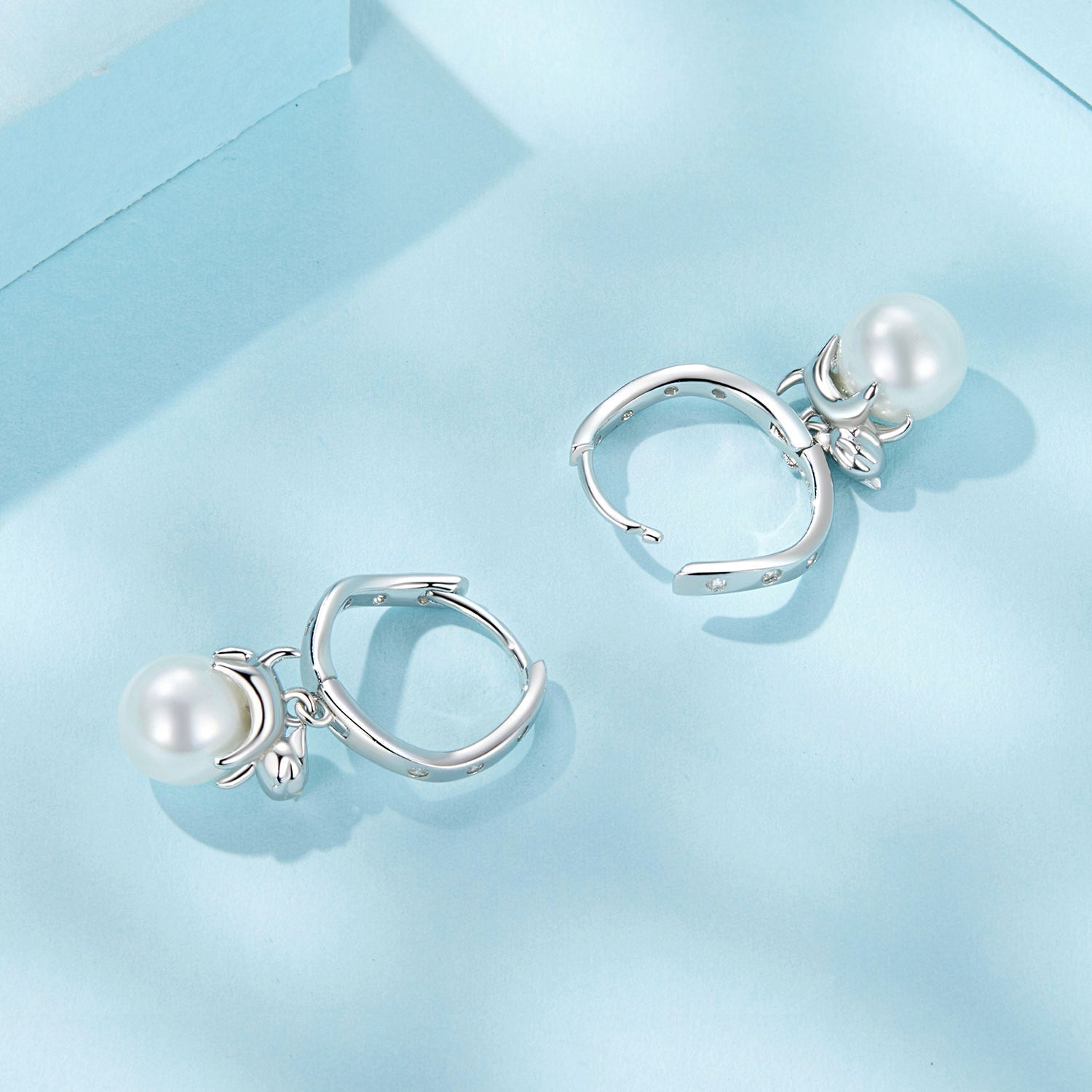 925 Sterling Silver Earrings with Quality Shell Pearl and CZ for Women DestGlow