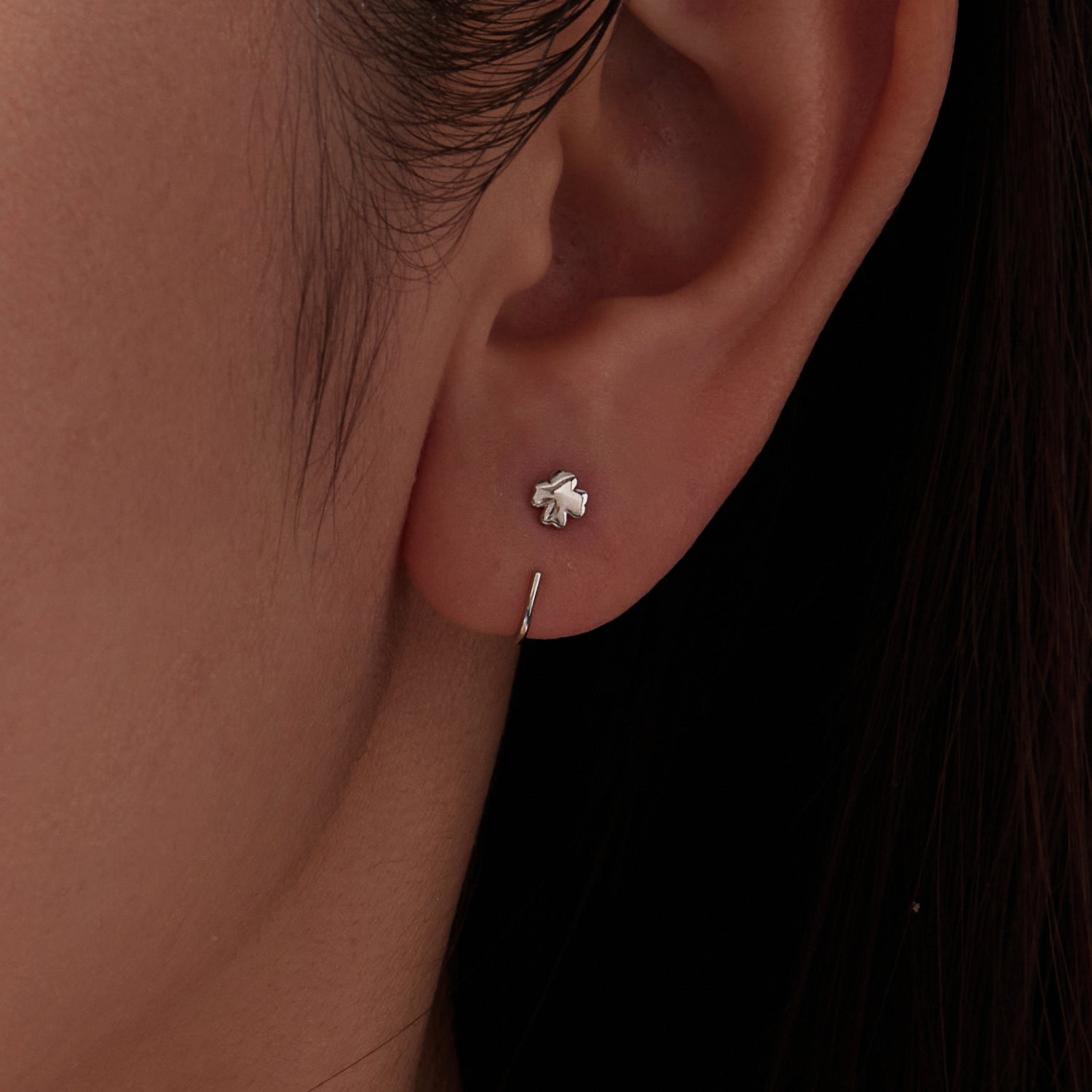 S925 Silver Brass and White Gold Plated 1.4cm Earrings for Women DestGlow