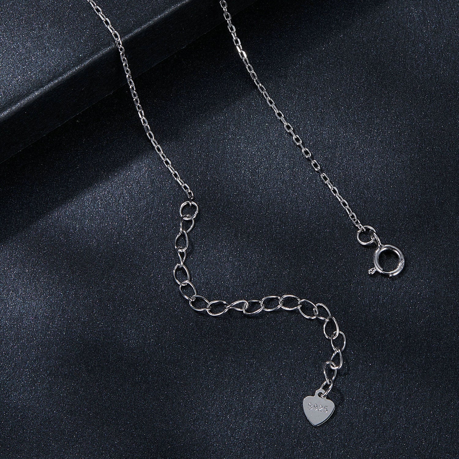 925 Sterling Silver 1 Carat Moissanite Necklace with Pavé Setting, 400 mm Length for Women DestGlow