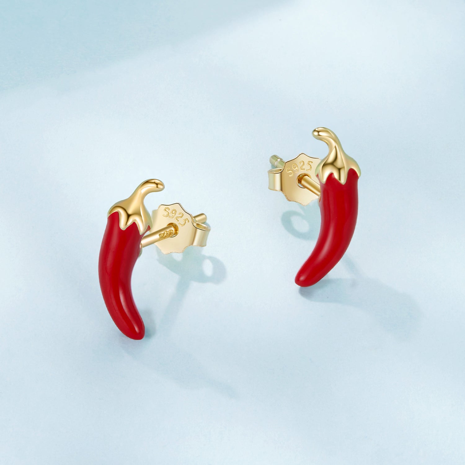 925 Sterling Silver Gold Plated Enamel Earrings for Women DestGlow