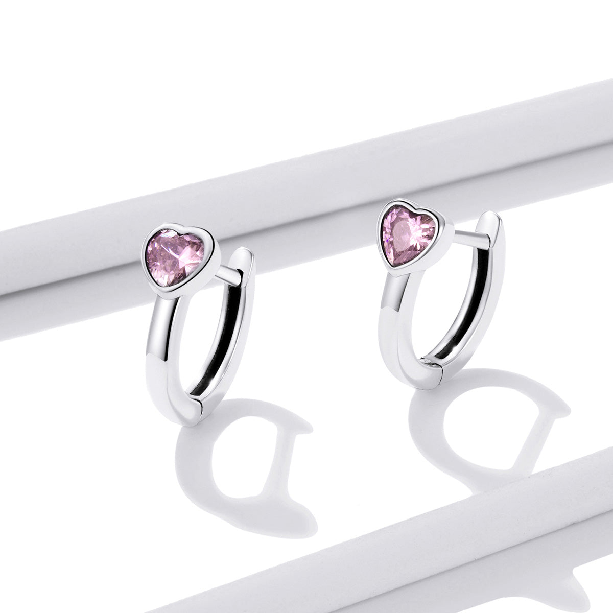 925 Sterling Silver Earrings with Pavé Setting CZ, Oxidized Silver, 1.2x0.5cm for Women DestGlow