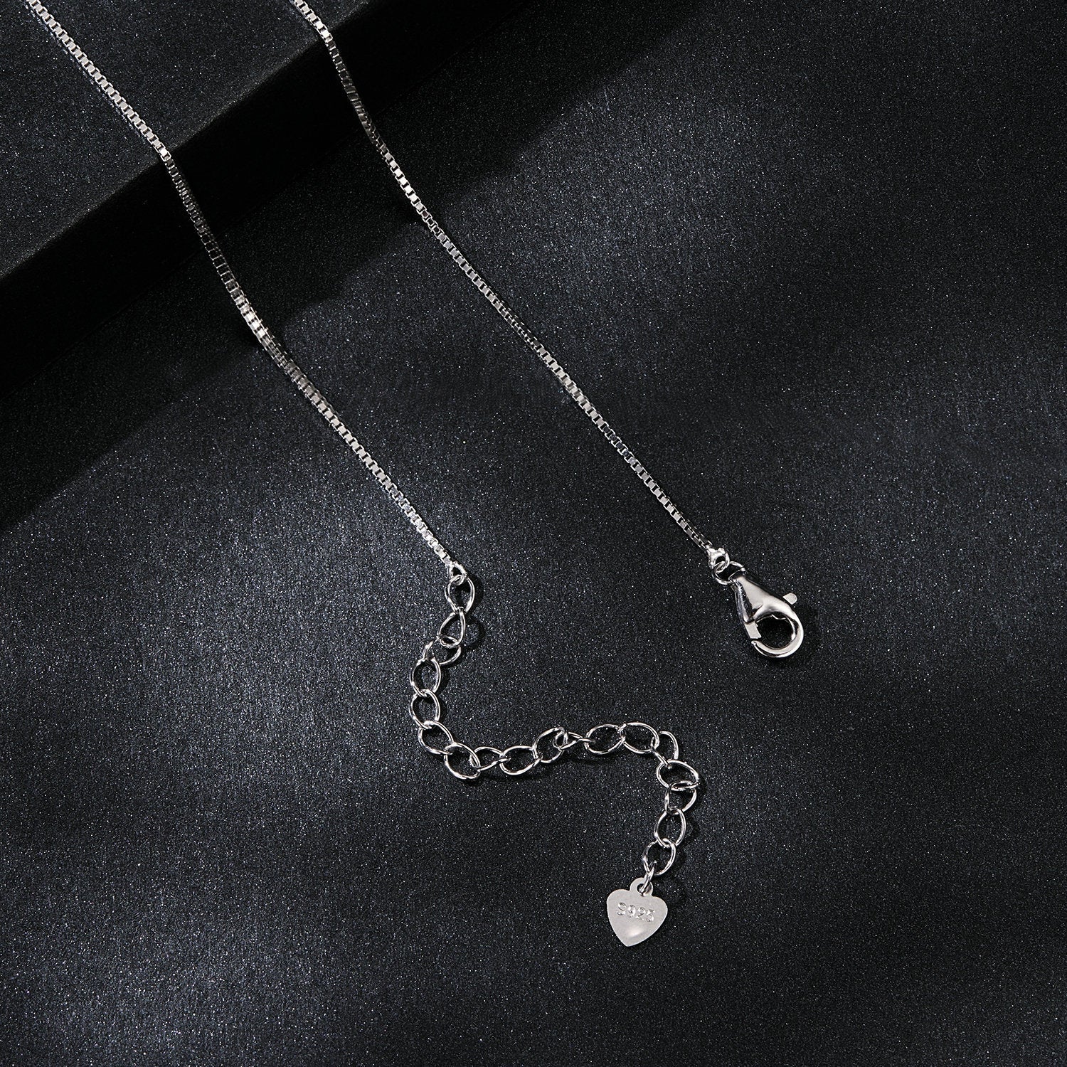 925 Sterling Silver 6.5mm Moissanite Necklace with Pavé Setting for Women DestGlow