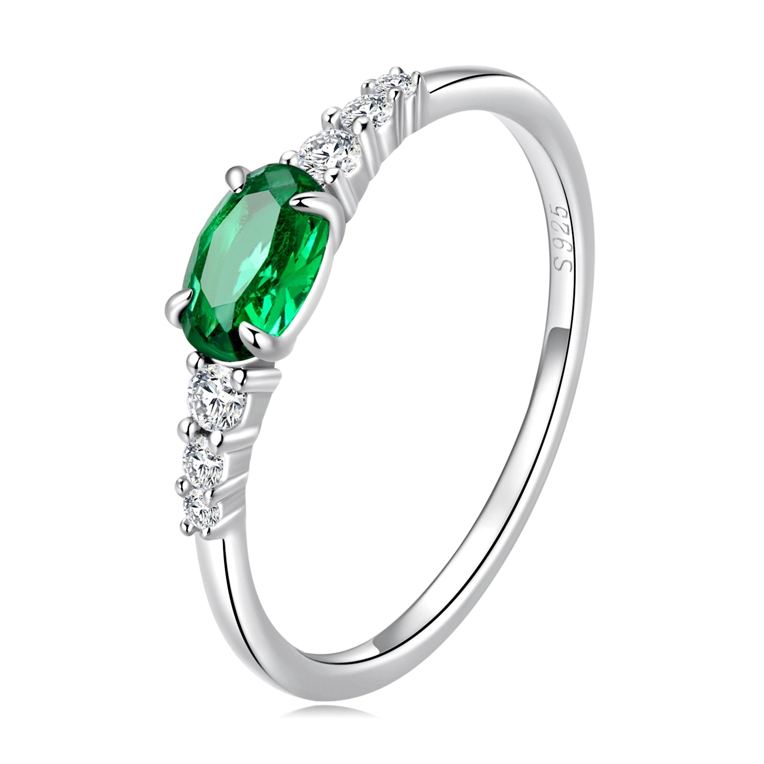 925 Sterling Silver & Platinum Plated 0.1cm CZ Ring for Women - Size 6.0 by Bids.com