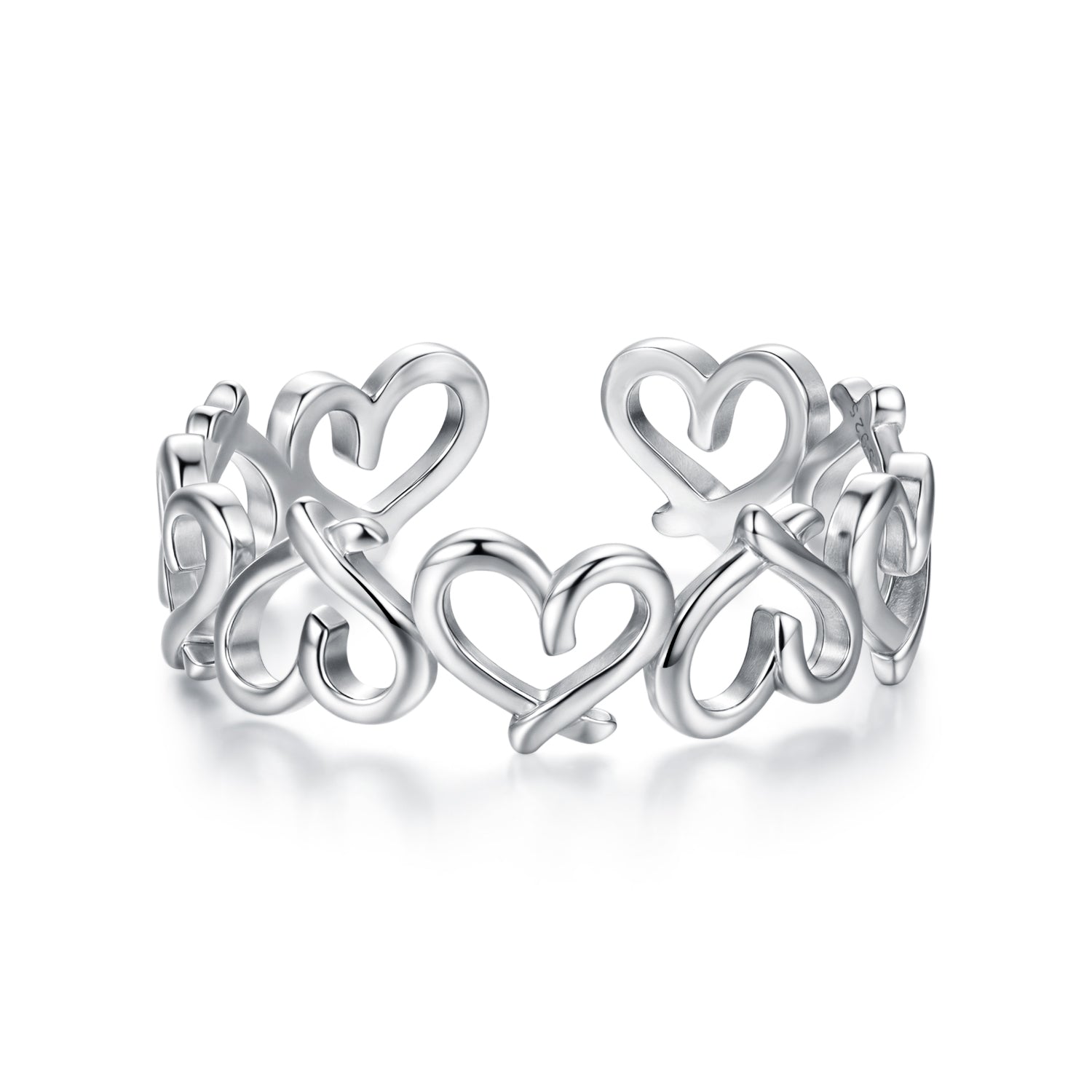 925 Sterling Silver and White Gold Plated Ring for Women DestGlow
