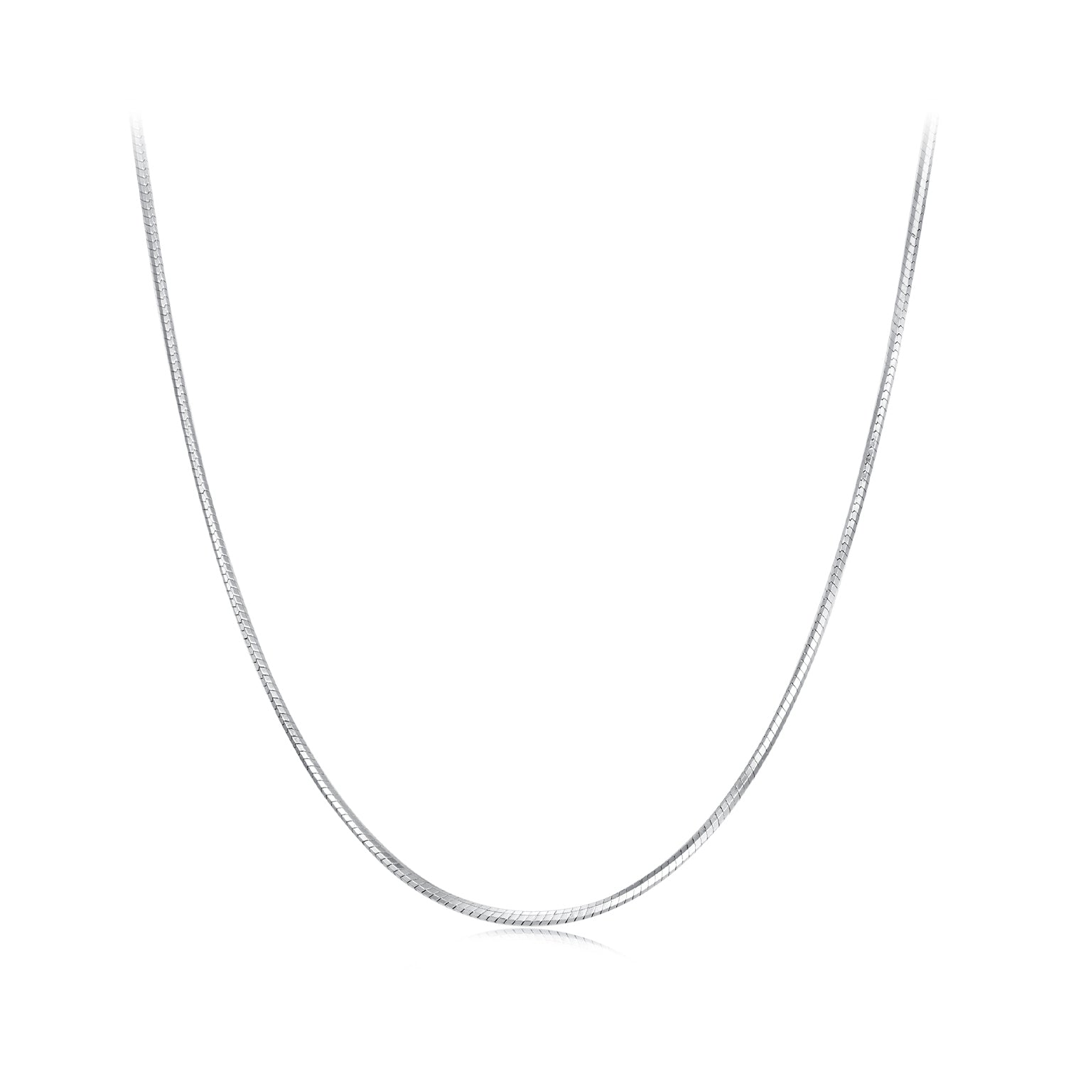 925 Sterling Silver + Plated White Gold 40cm Necklace DestGlow