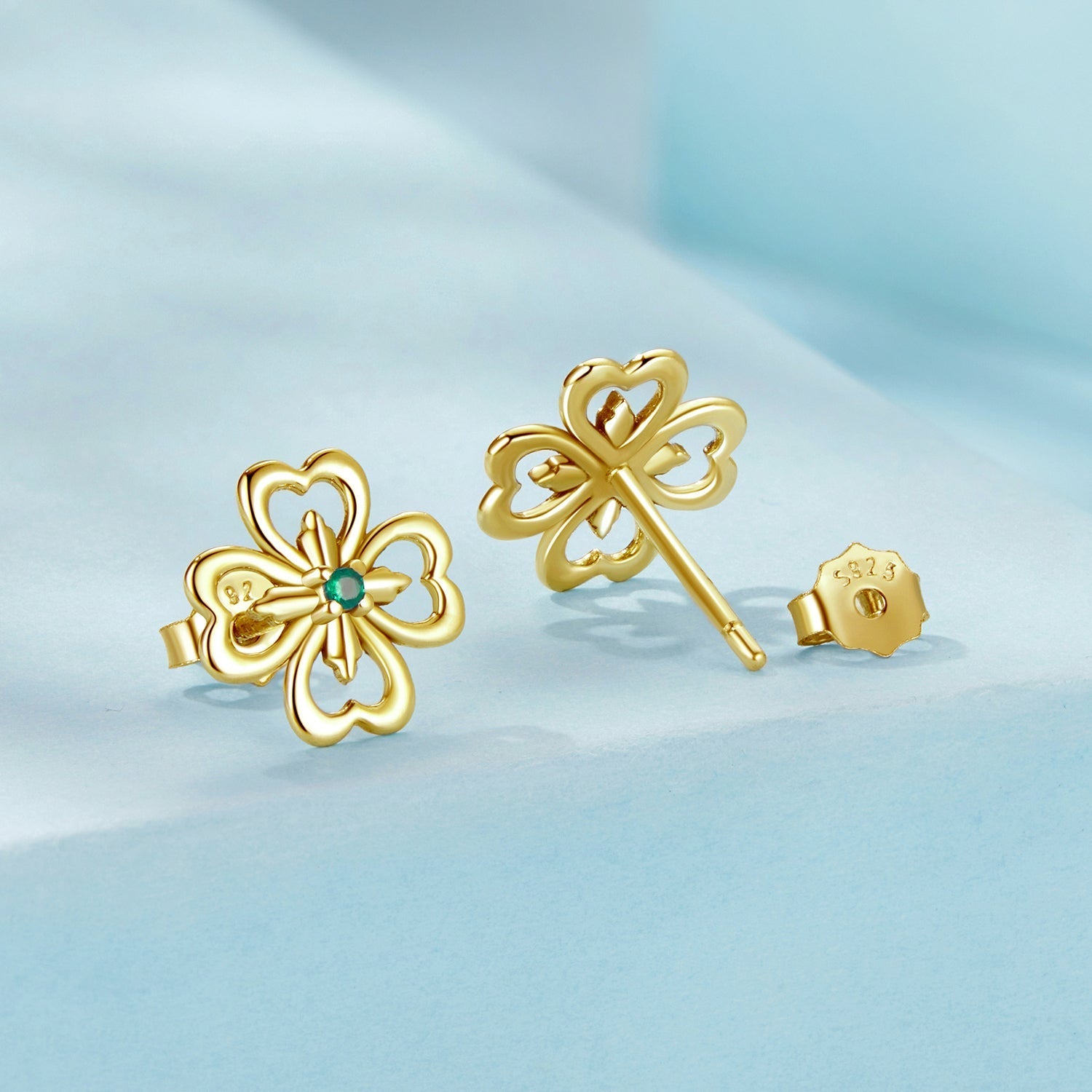 925 Sterling Silver Earrings with Pavé Setting CZ, 0.9cm, Oxidized Silver for Women DestGlow