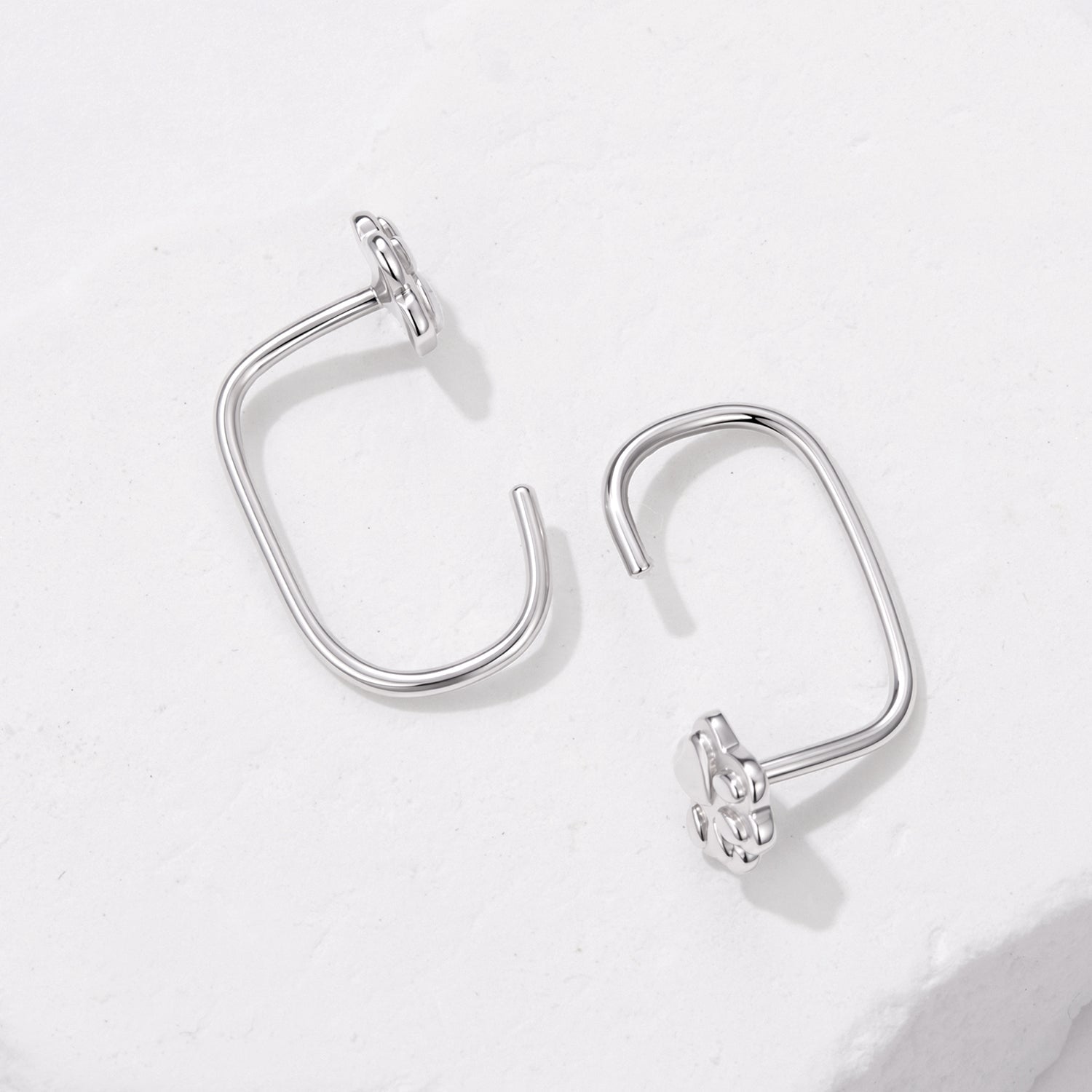 S925 Silver Brass and White Gold Plated 1.4cm Earrings for Women DestGlow