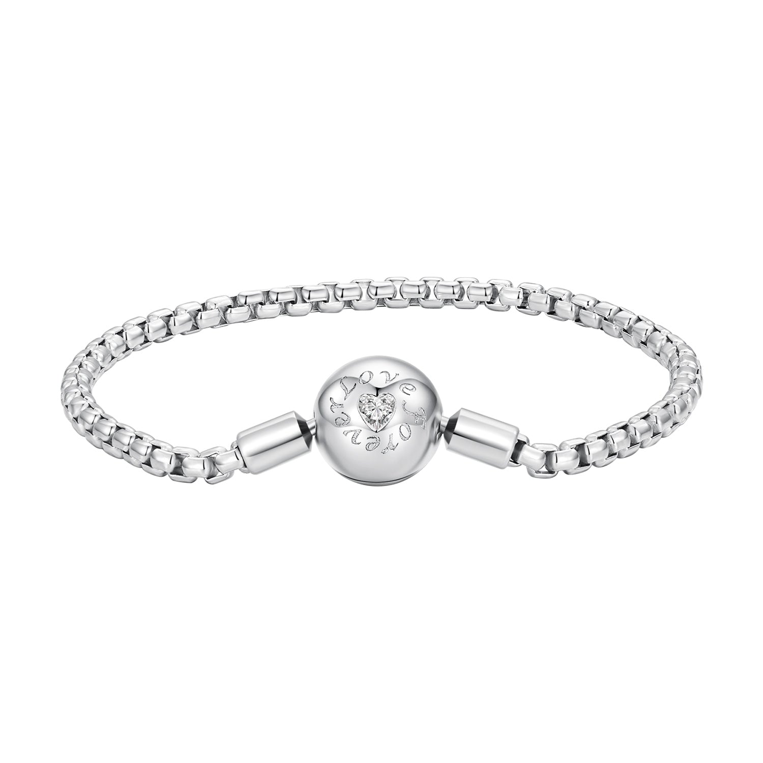 925 Sterling Silver Bracelet 19cm with CZ Stones for Women DestGlow
