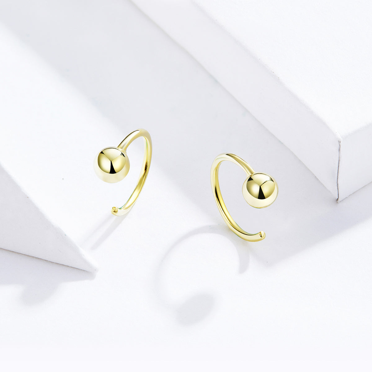 925 Sterling Silver Earrings with Plated Platinum, 1cm Diameter for Women DestGlow